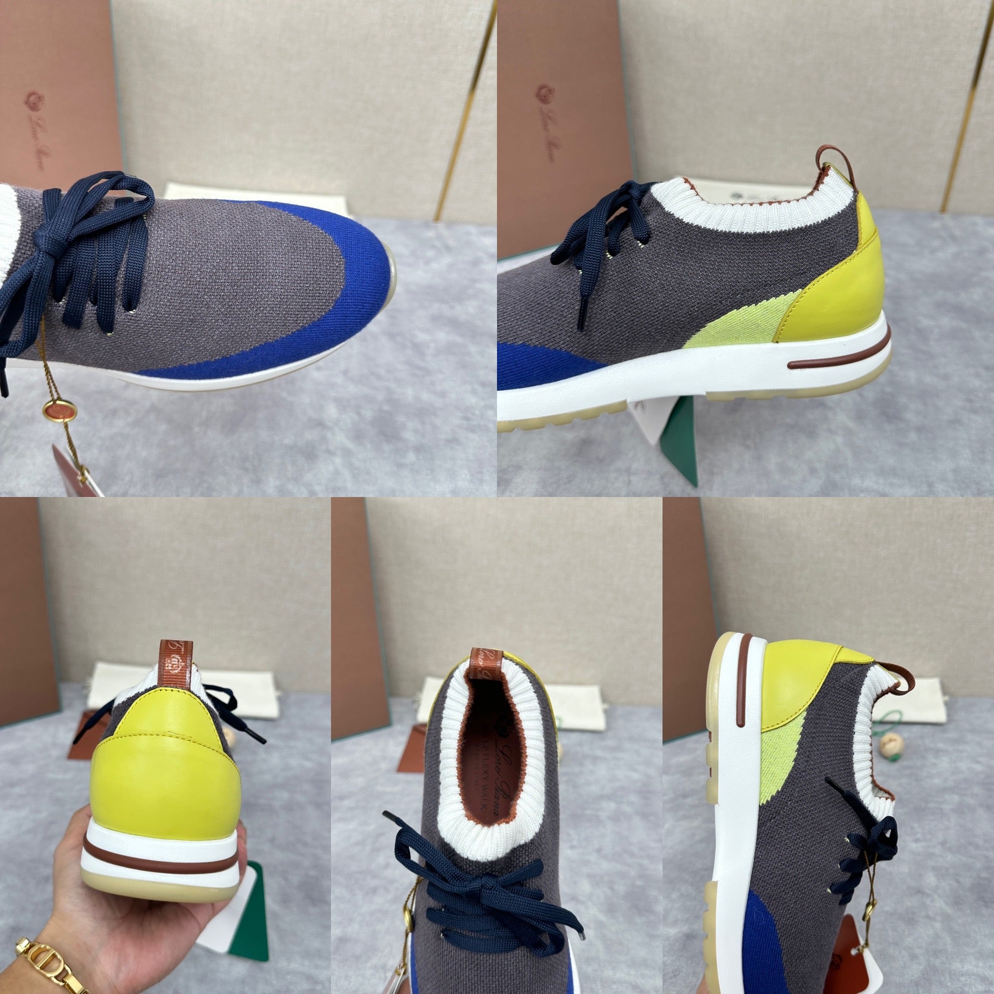 Blue, grey and Black Shoes