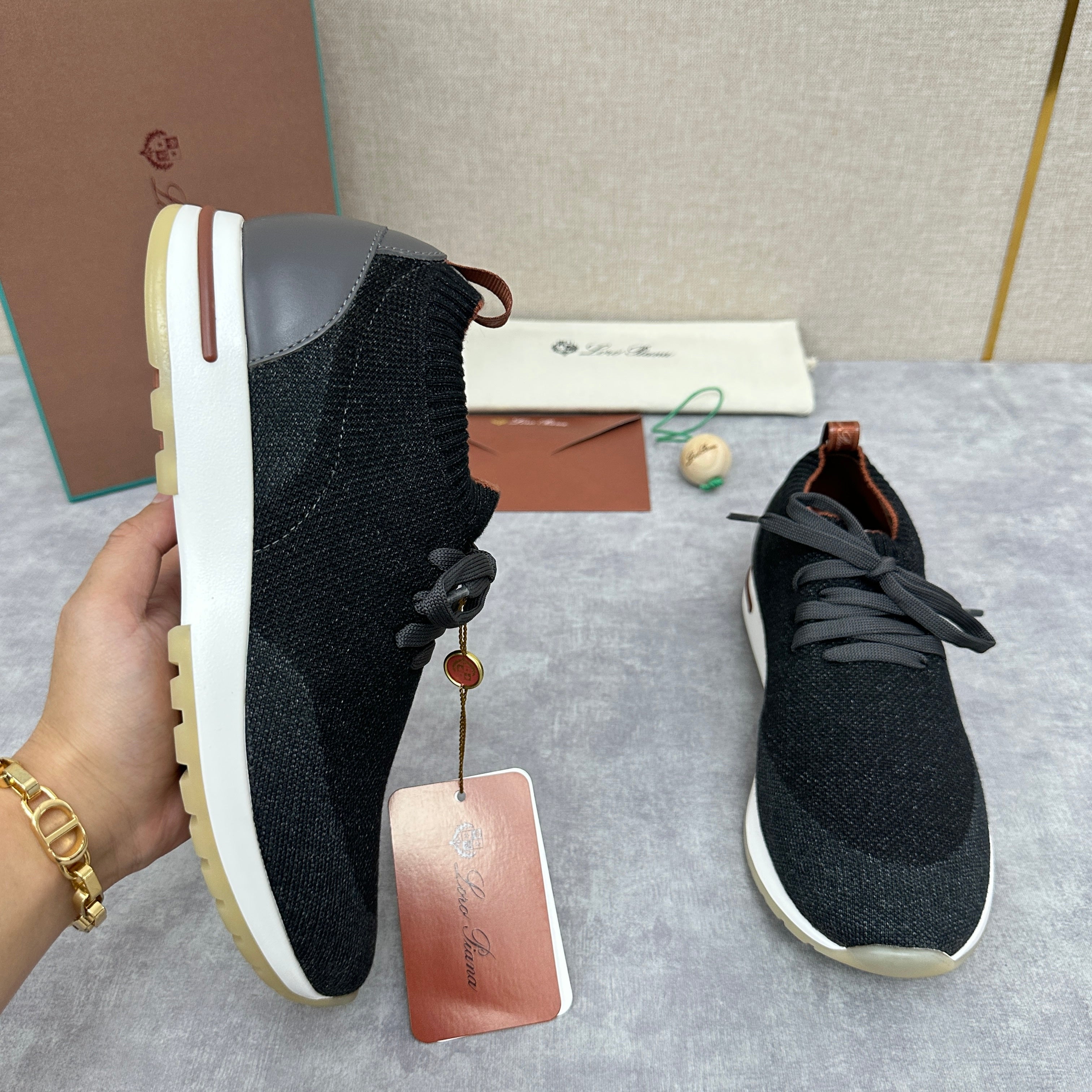 Blue, grey and Black Shoes