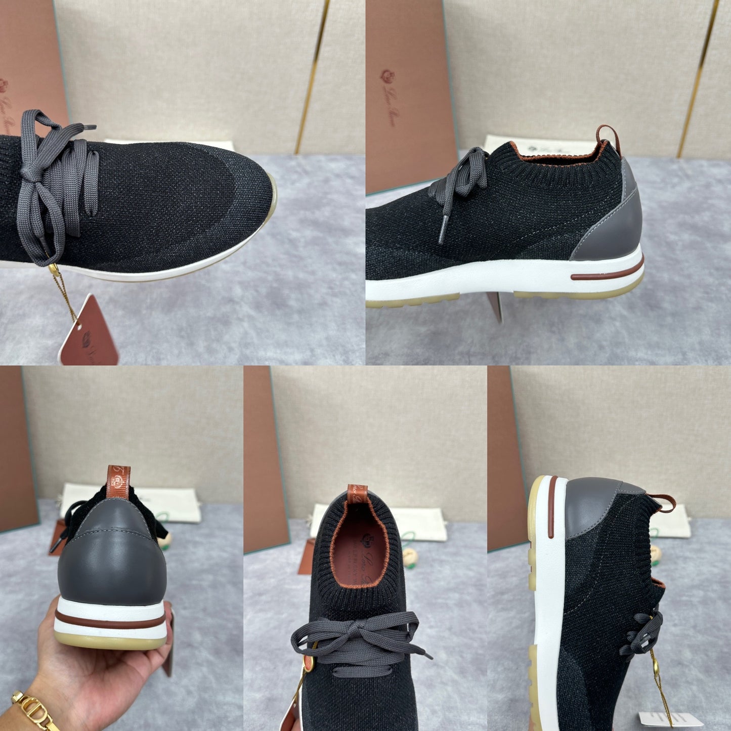 Blue, grey and Black Shoes