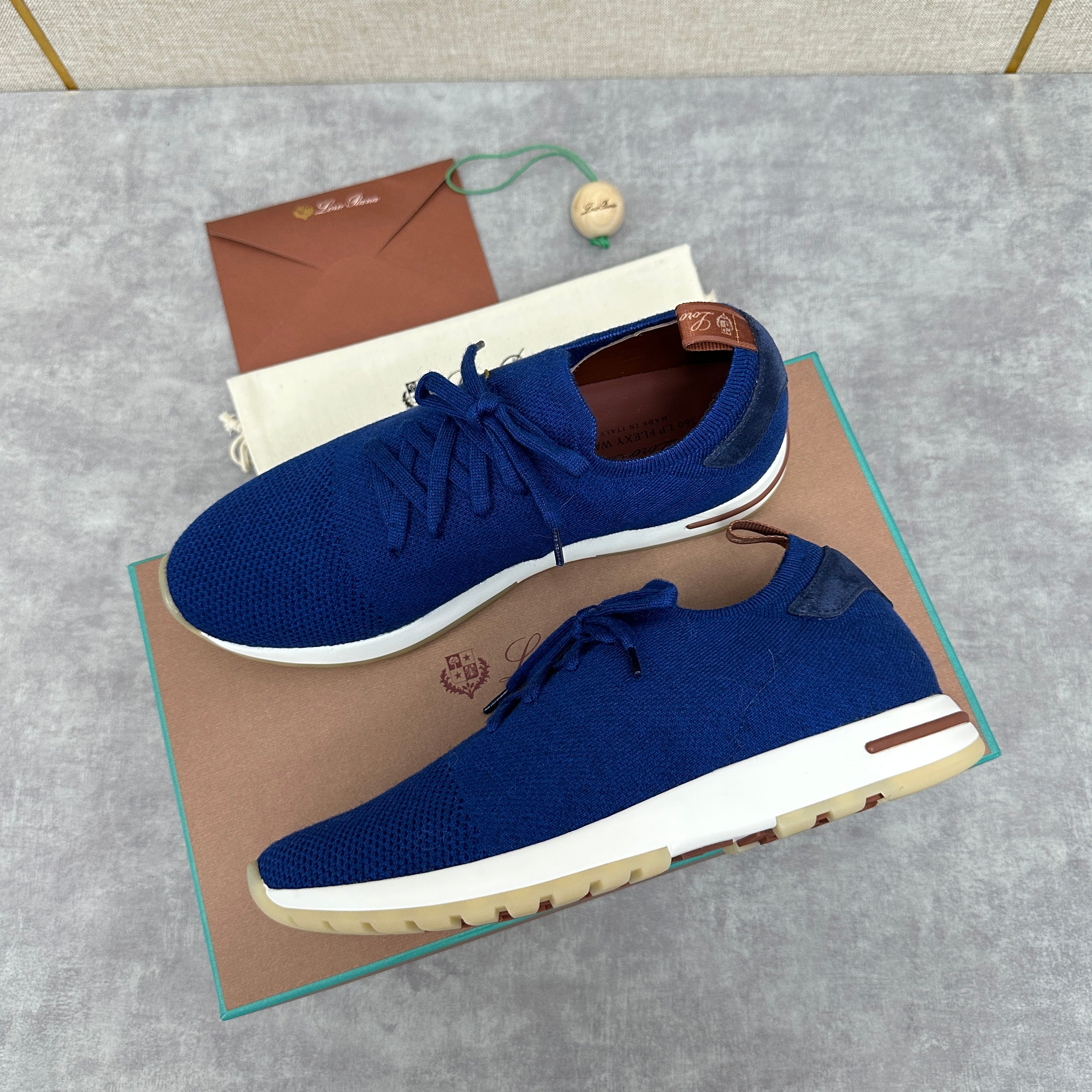 Blue, Brown, Grey and Light brown Shoes