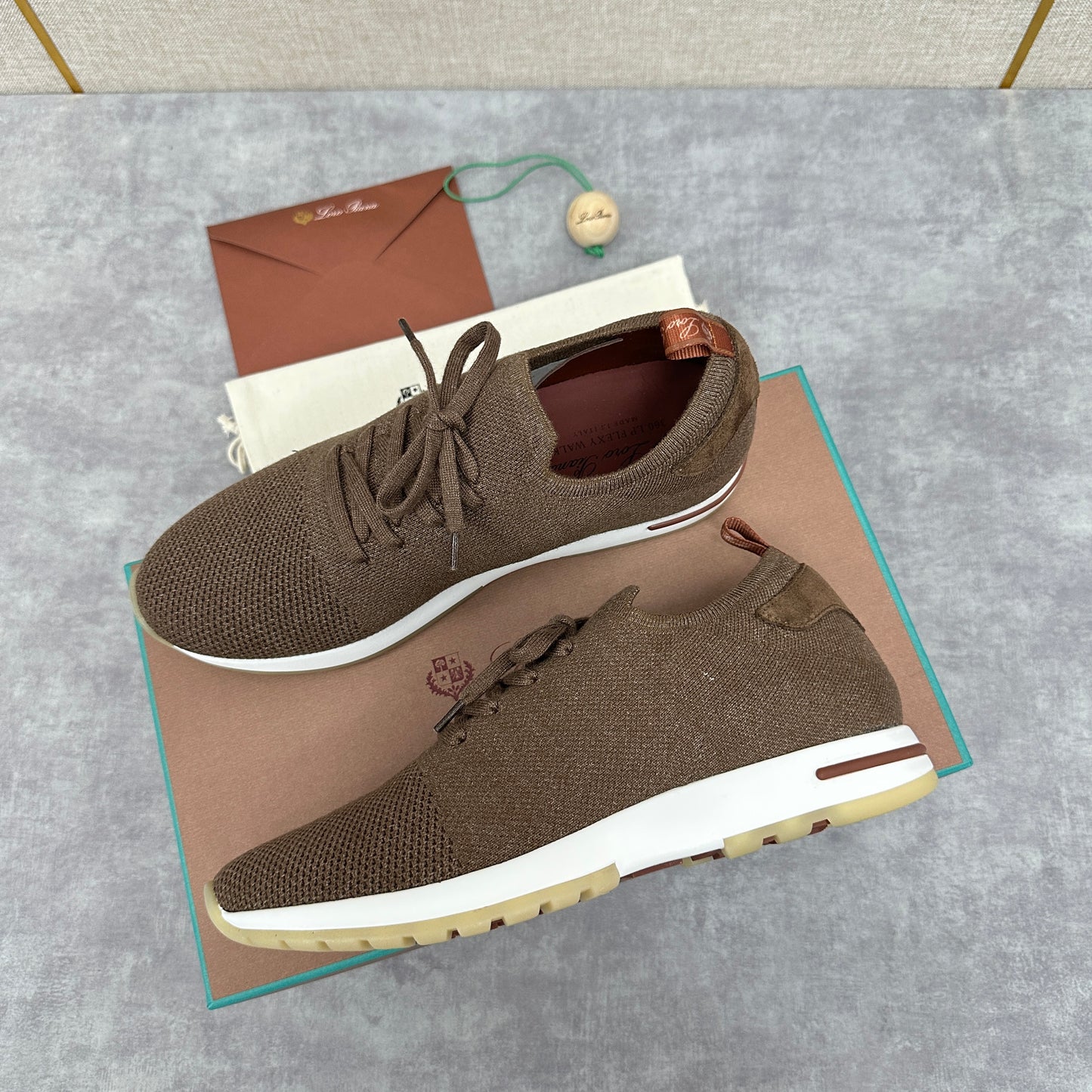 Blue, Brown, Grey and Light brown Shoes