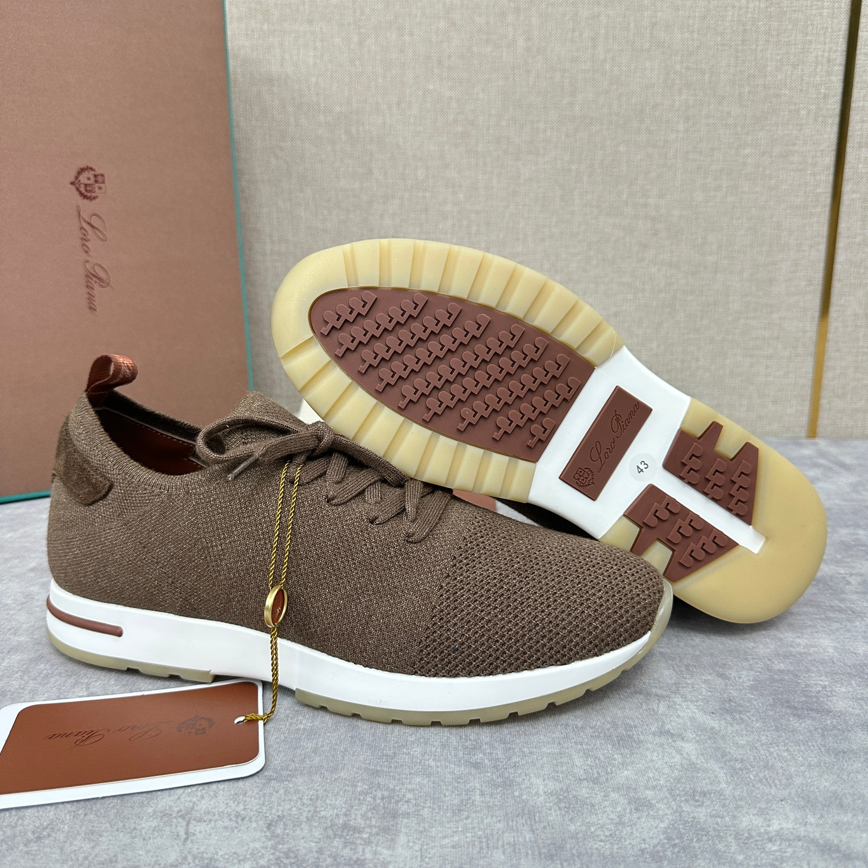 Blue, Brown, Grey and Light brown Shoes