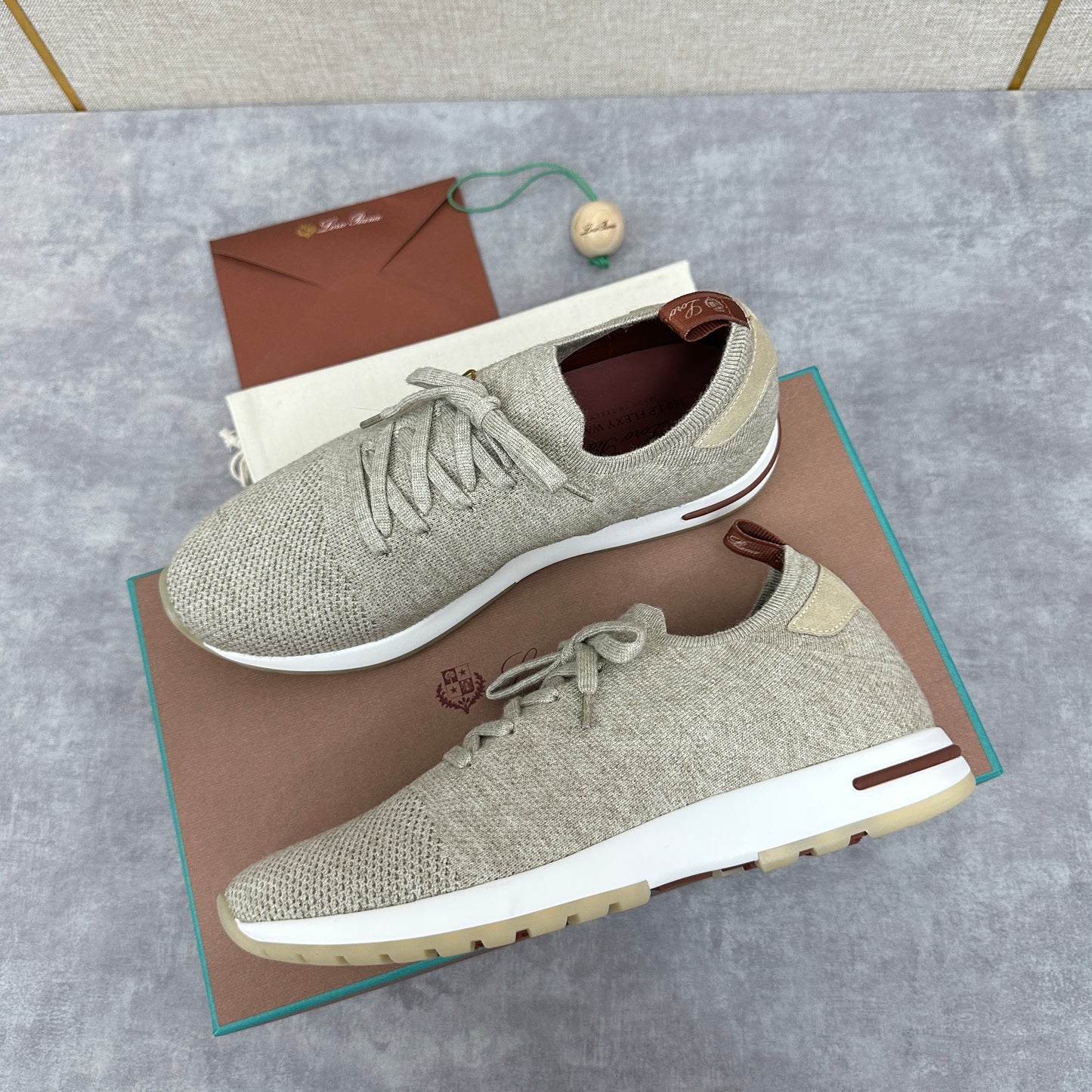 Blue, Brown, Grey and Light brown Shoes