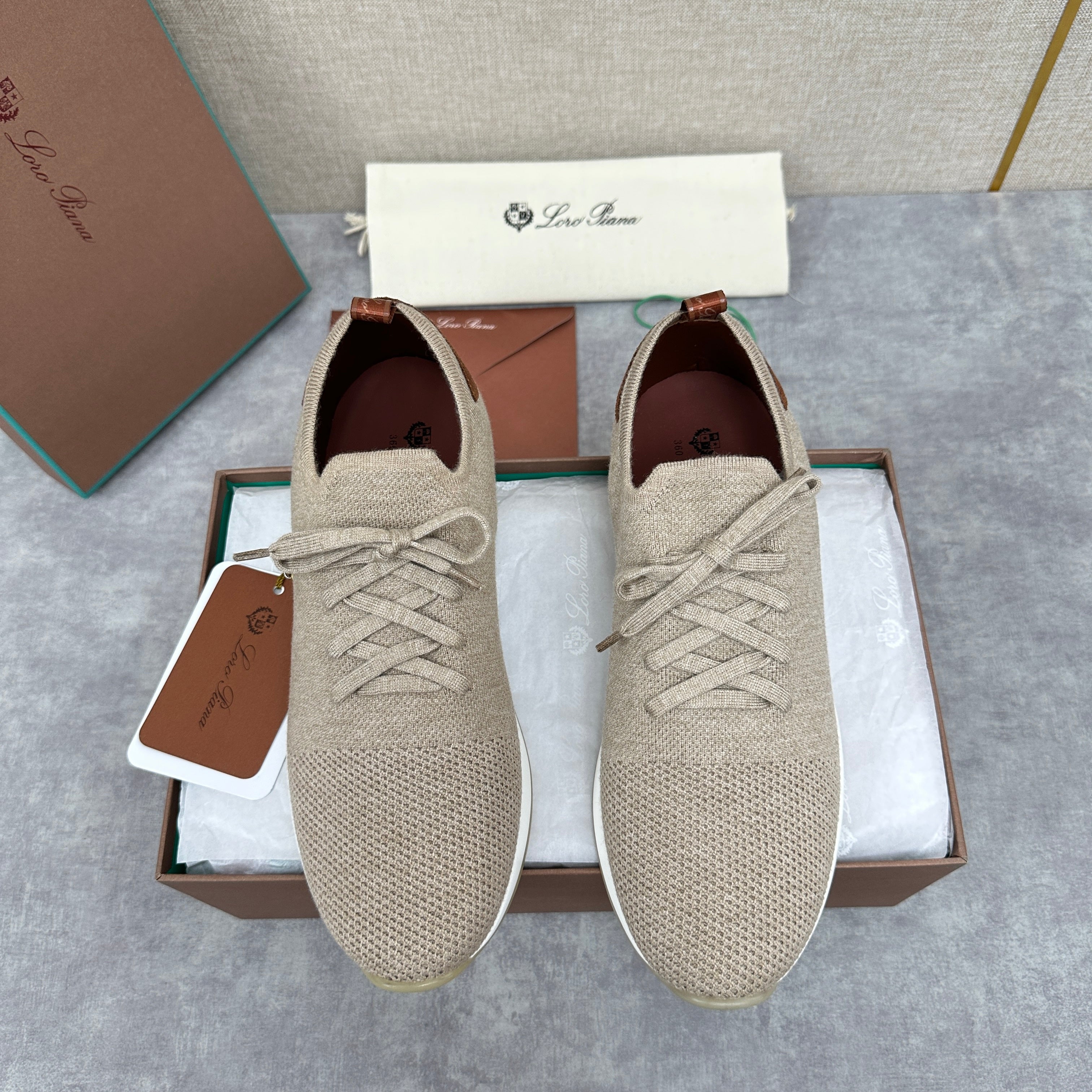Blue, Brown, Grey and Light brown Shoes