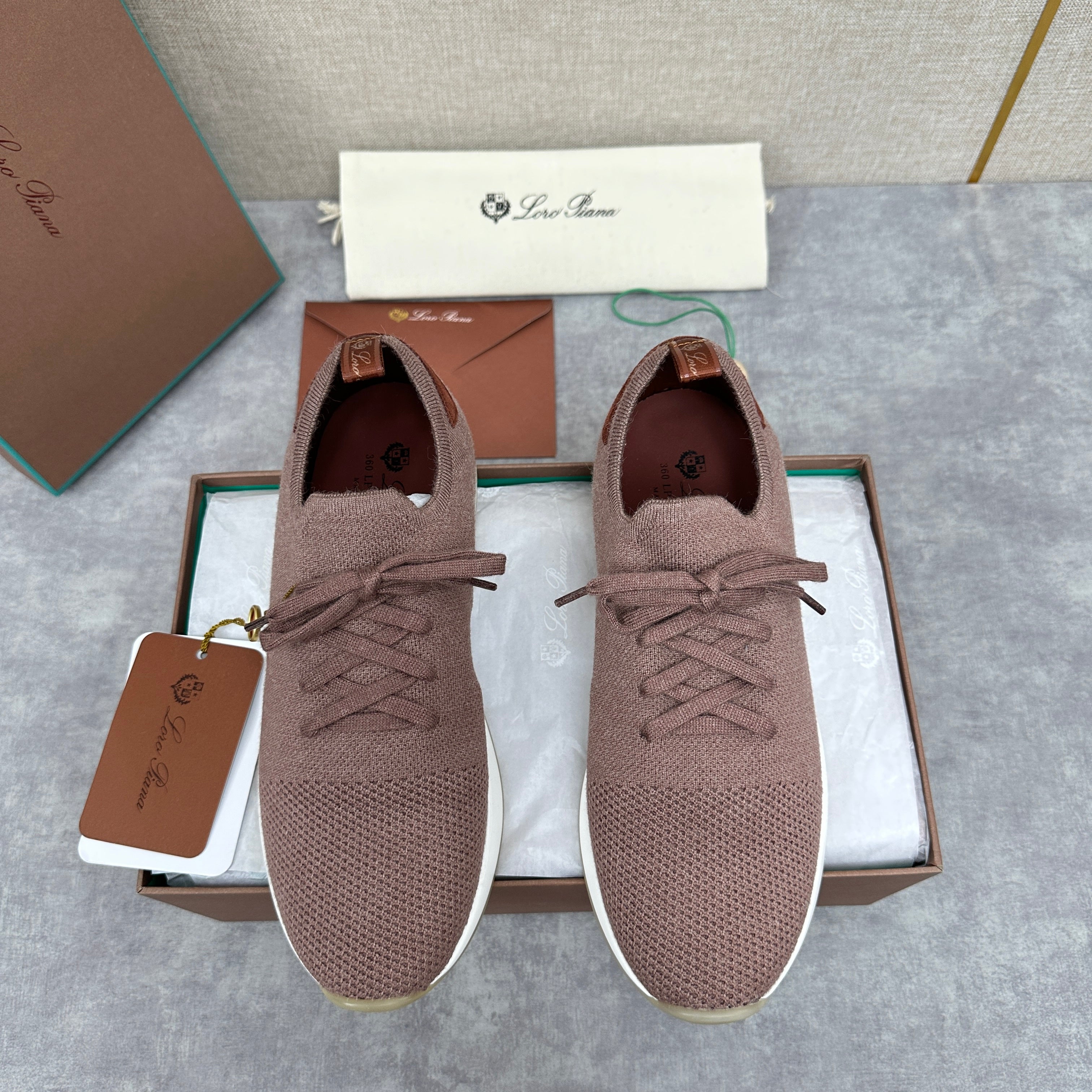 Blue, Brown, Grey and Light brown Shoes