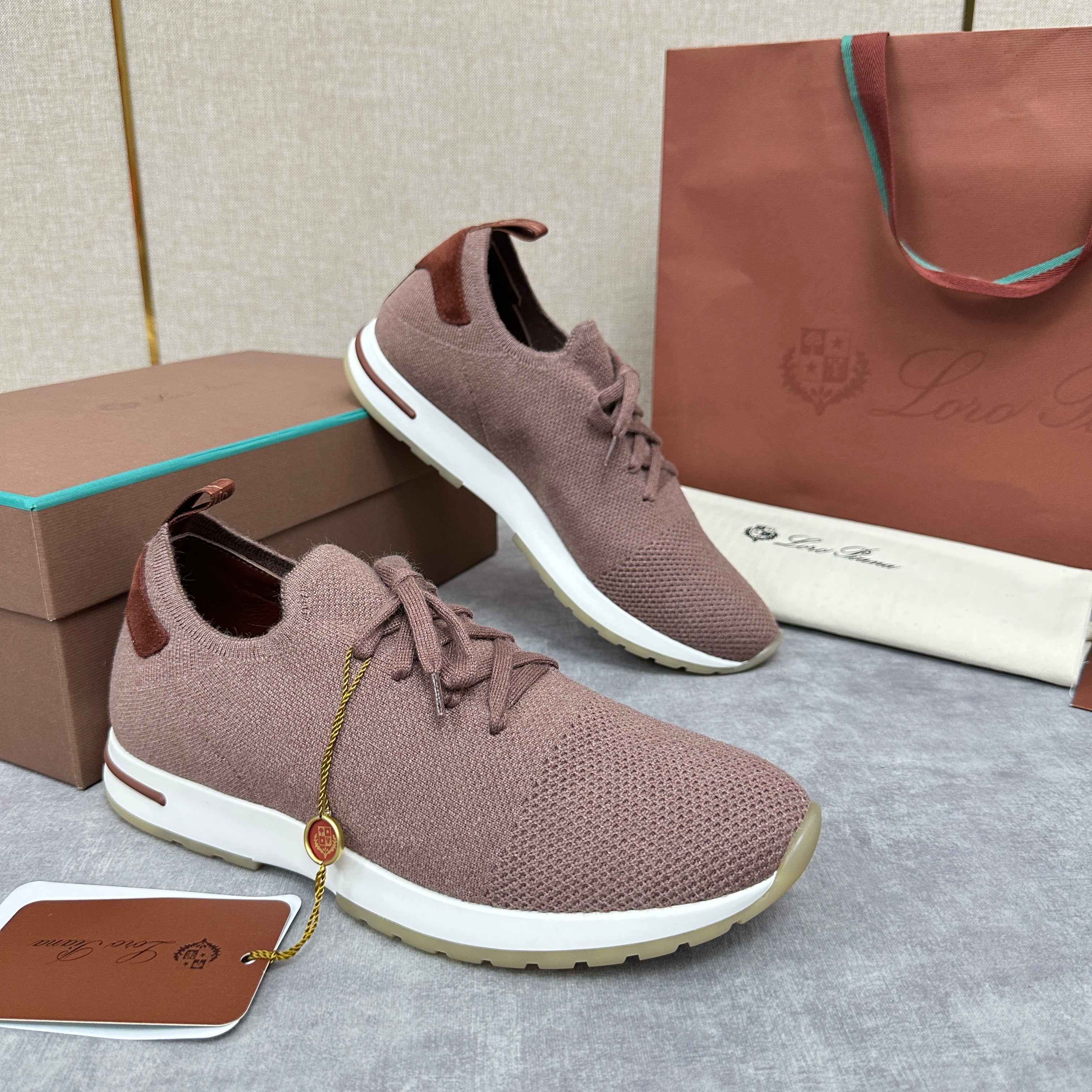 Blue, Brown, Grey and Light brown Shoes