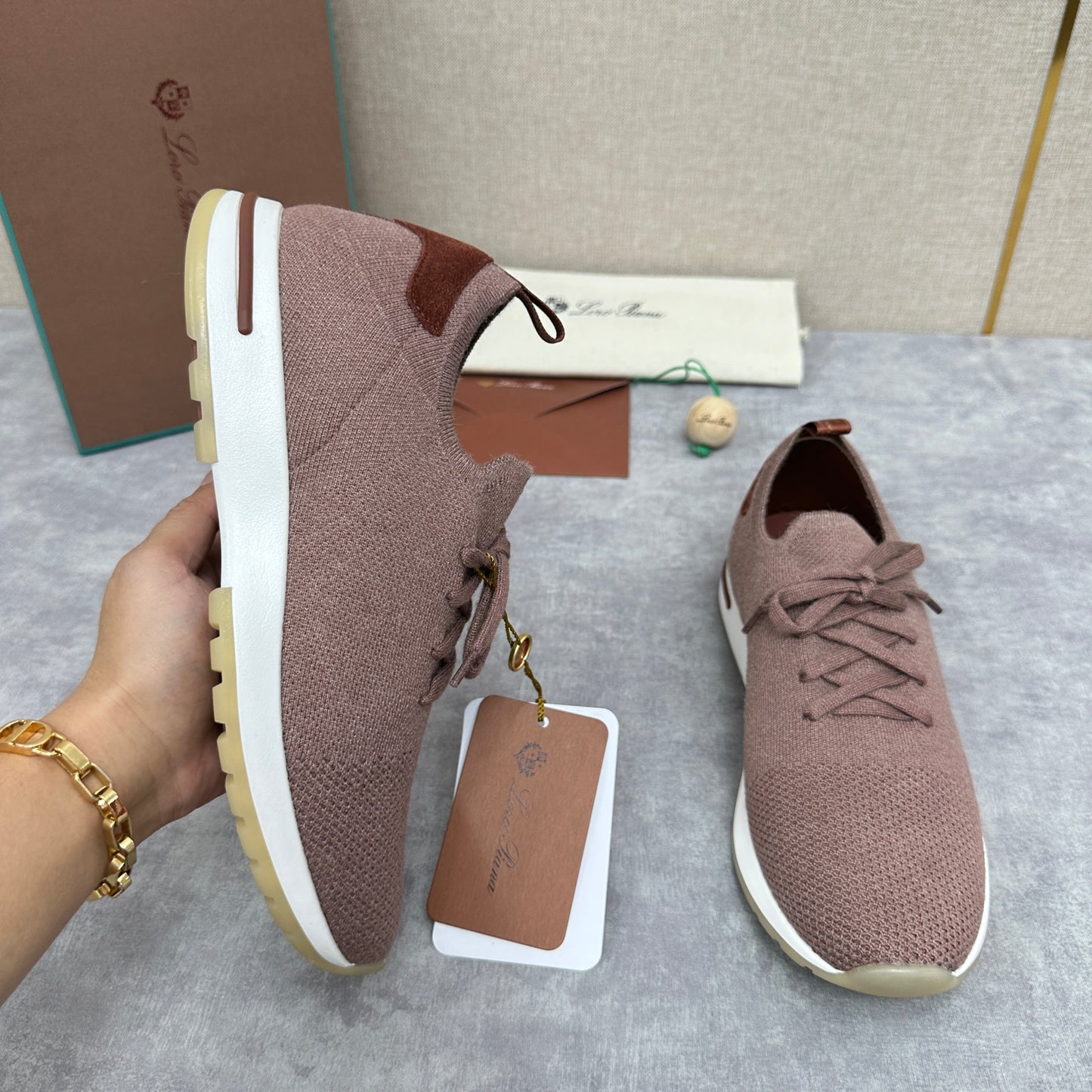 Blue, Brown, Grey and Light brown Shoes