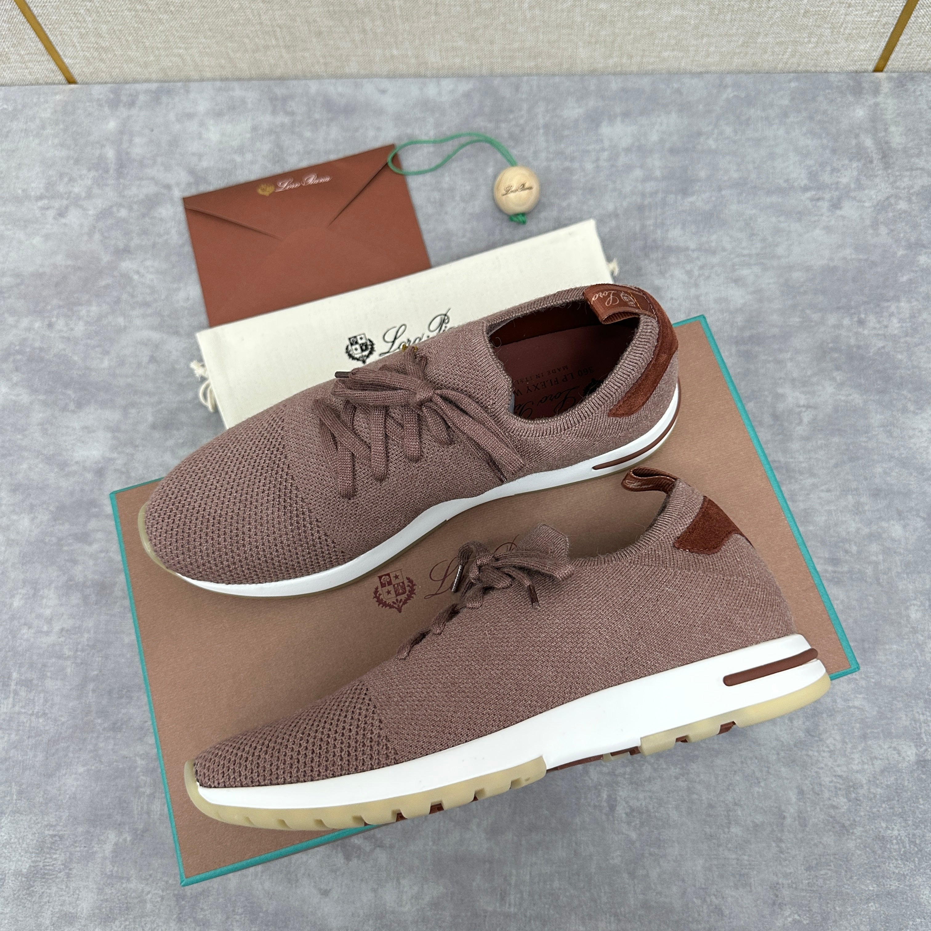 Blue, Brown, Grey and Light brown Shoes
