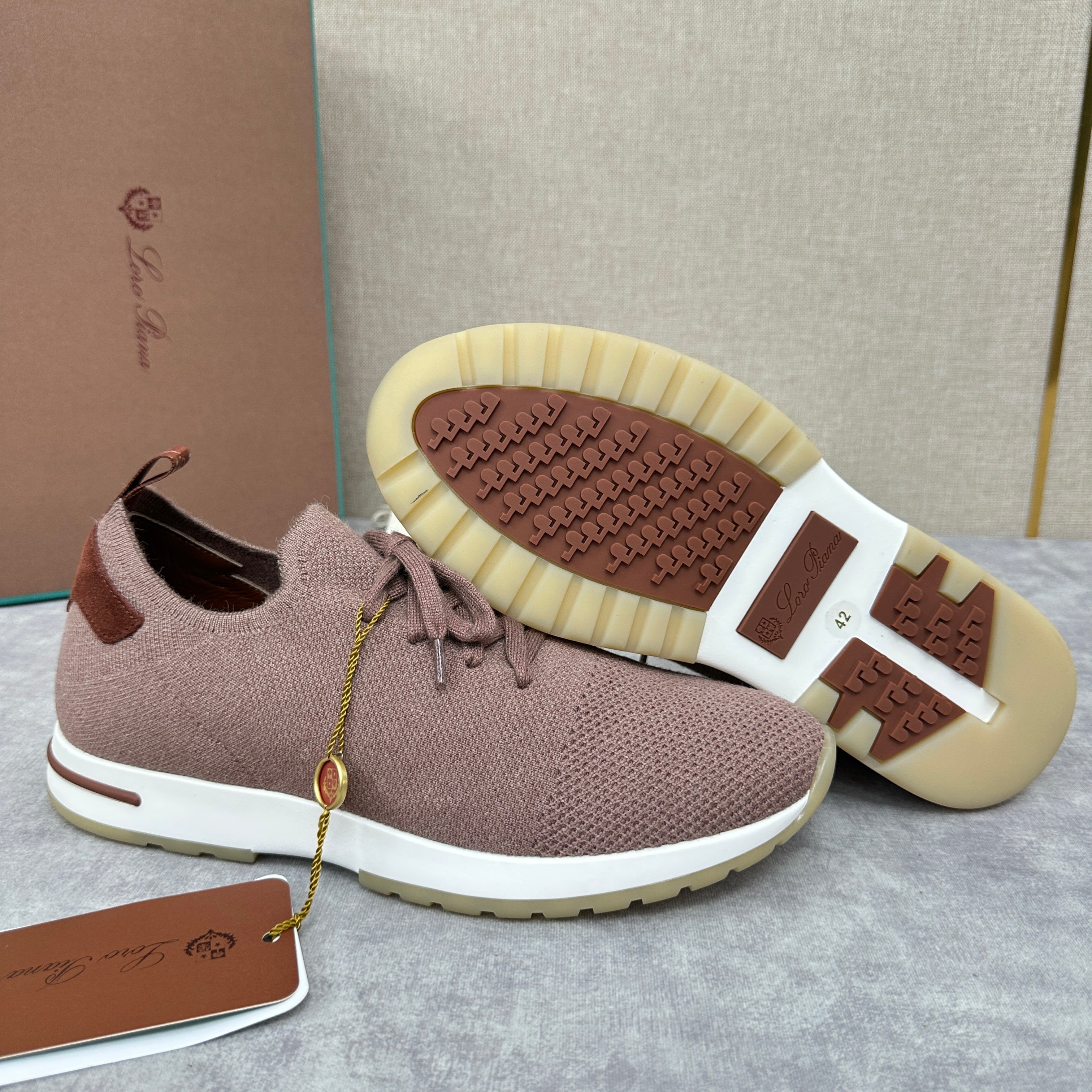 Blue, Brown, Grey and Light brown Shoes