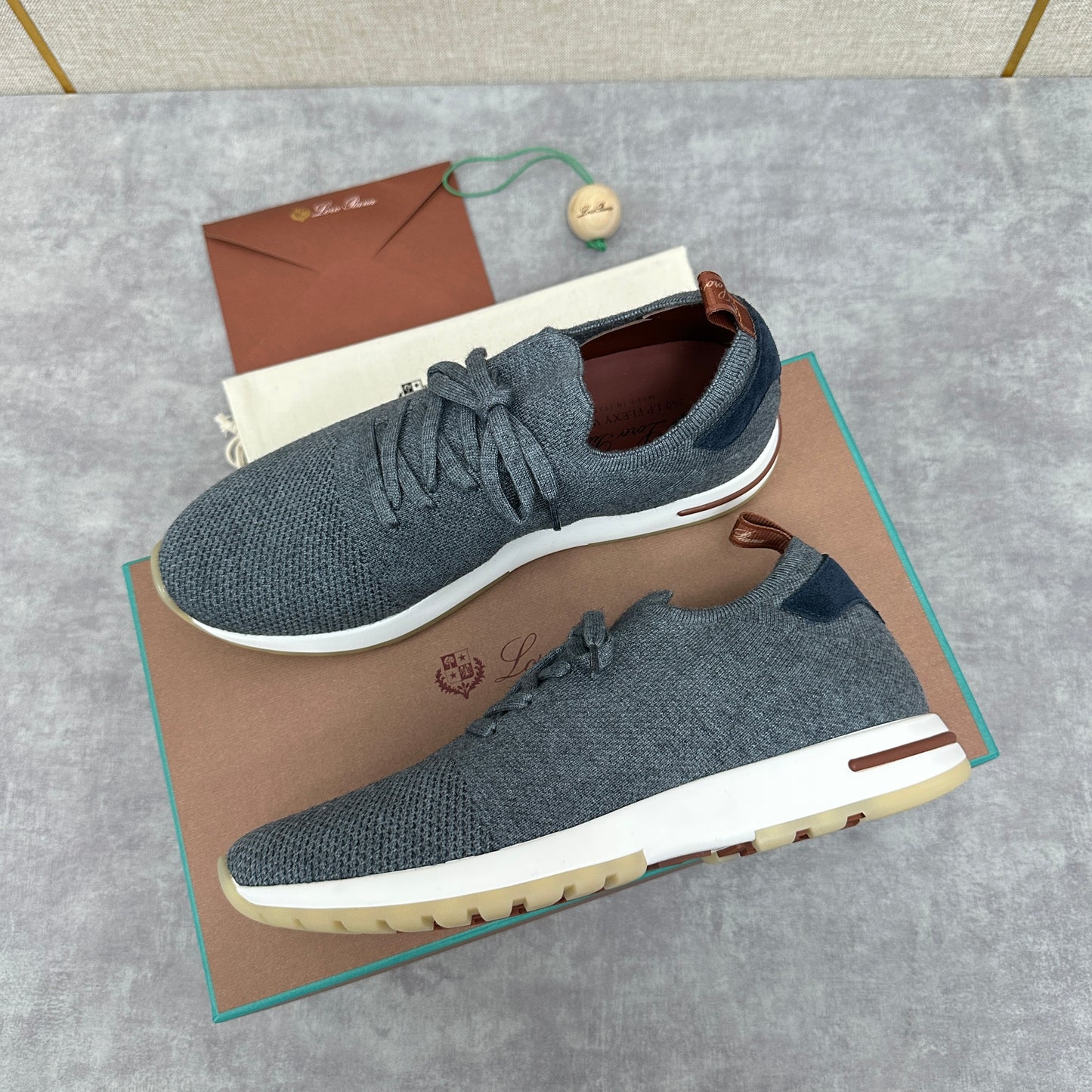 Grey, Brown, Navy blue and Dark brown Shoes