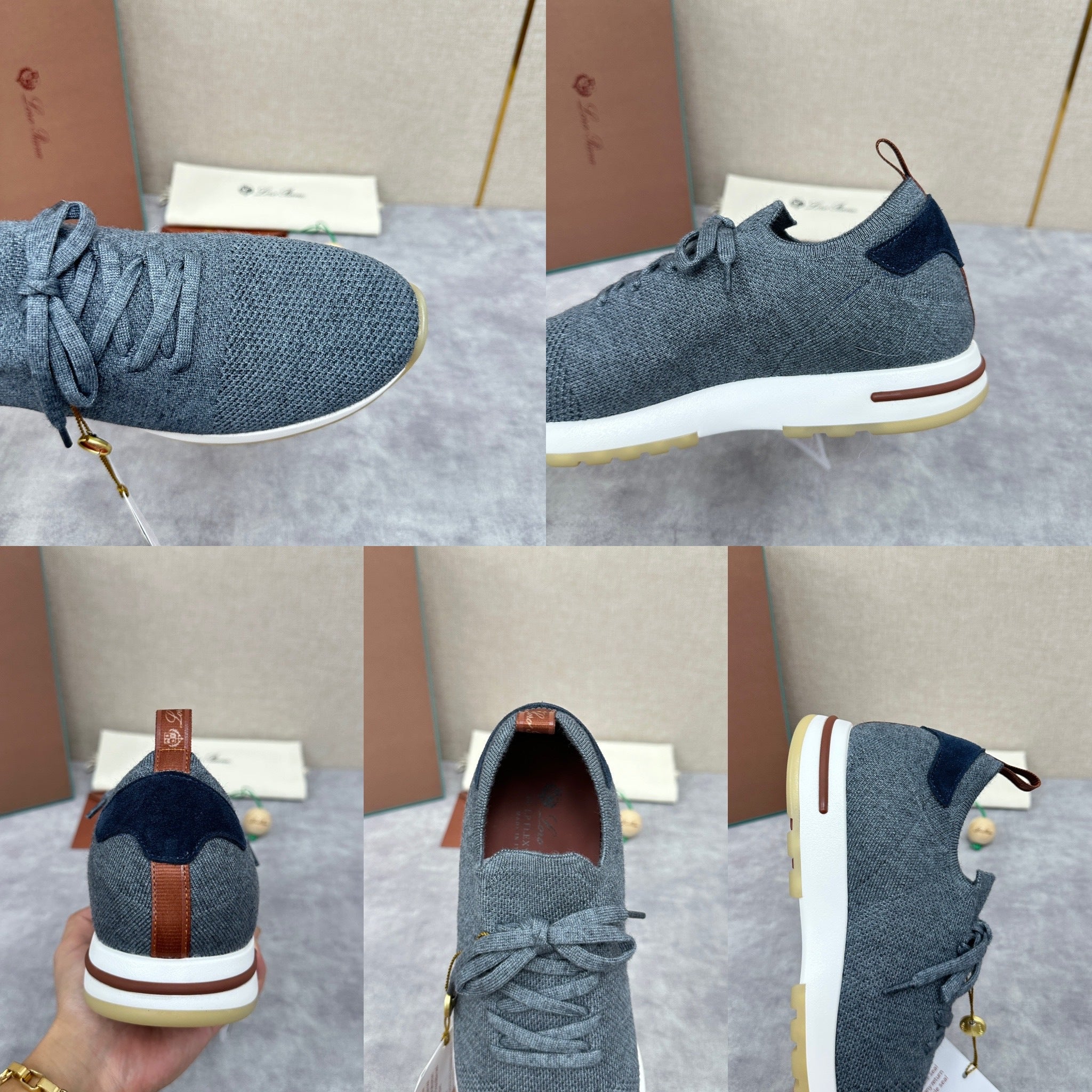 Grey, Brown, Navy blue and Dark brown Shoes - FashionHype.xyz