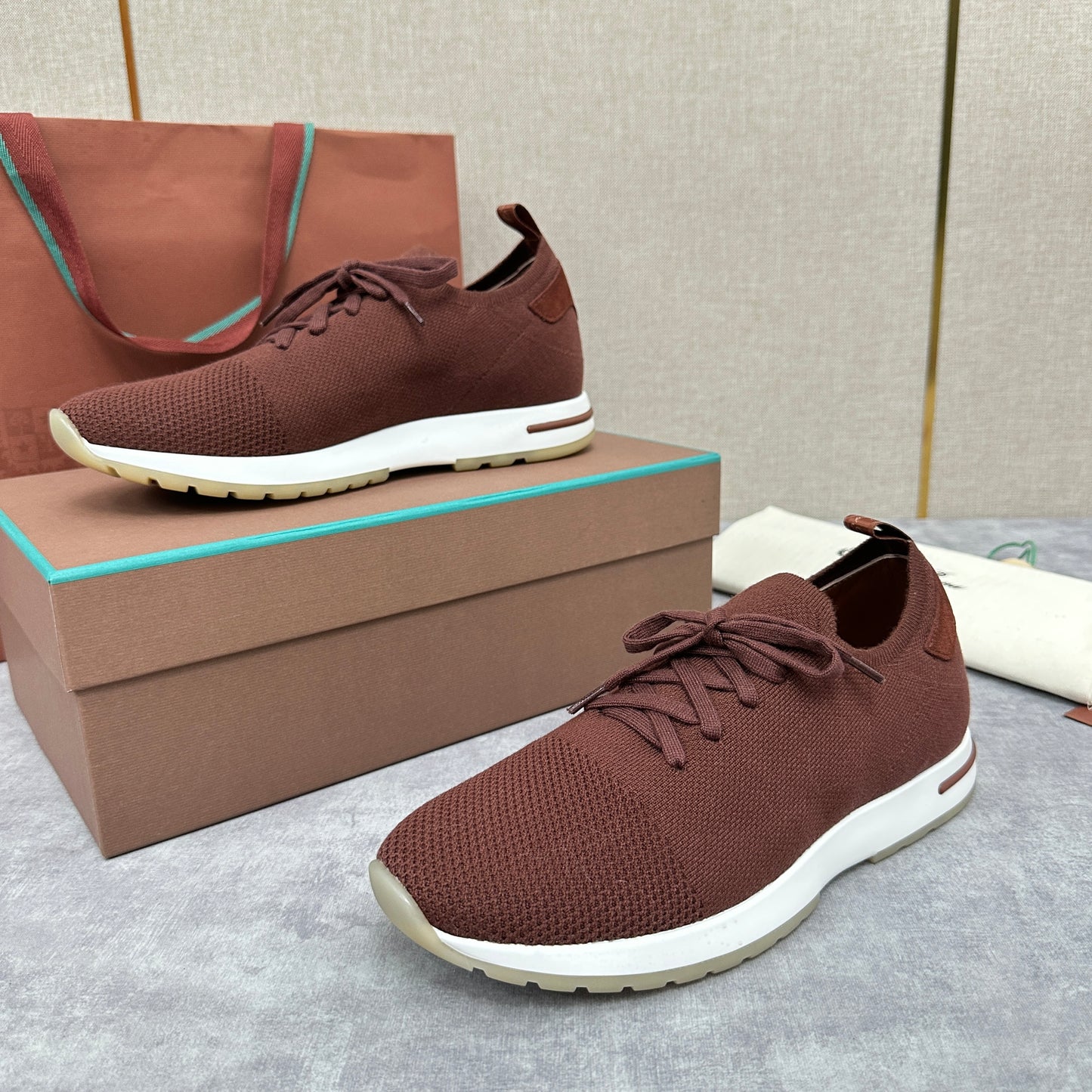 Grey, Brown, Navy blue and Dark brown Shoes