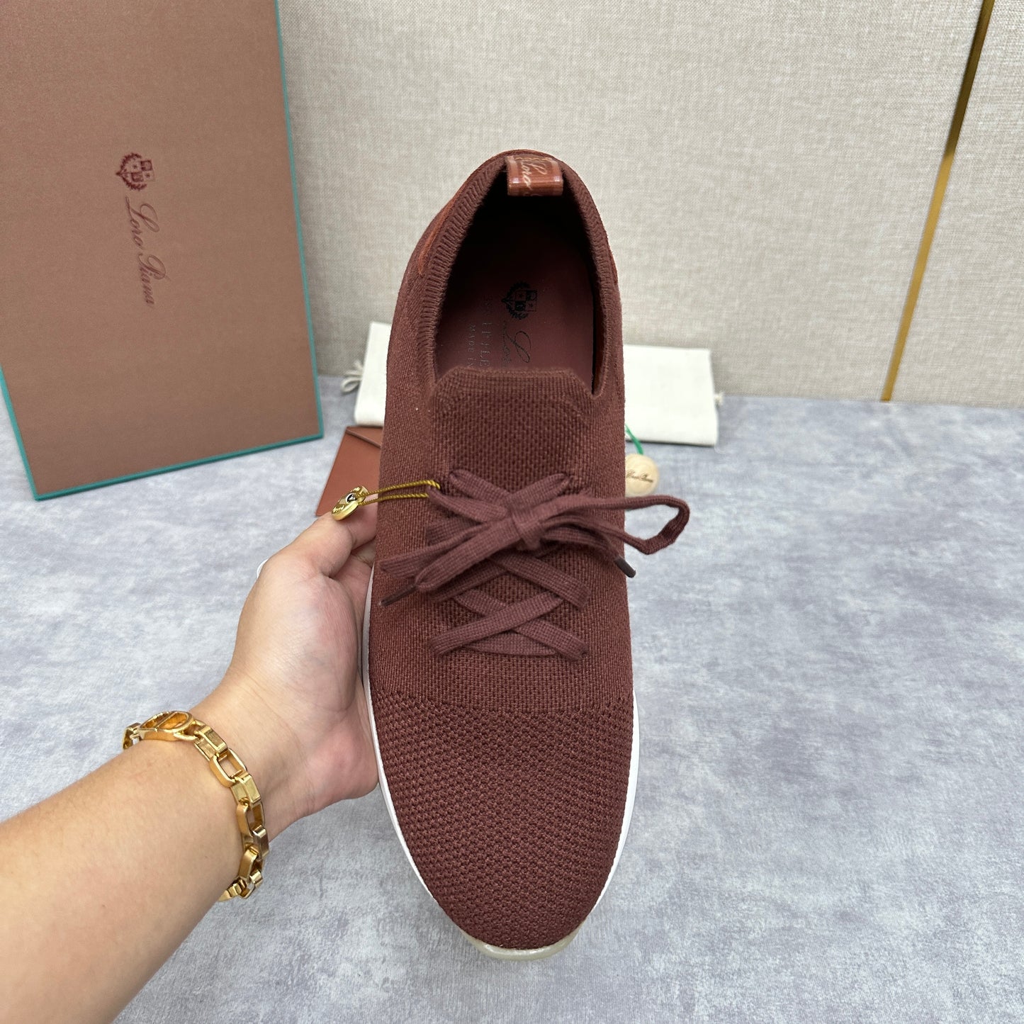 Grey, Brown, Navy blue and Dark brown Shoes