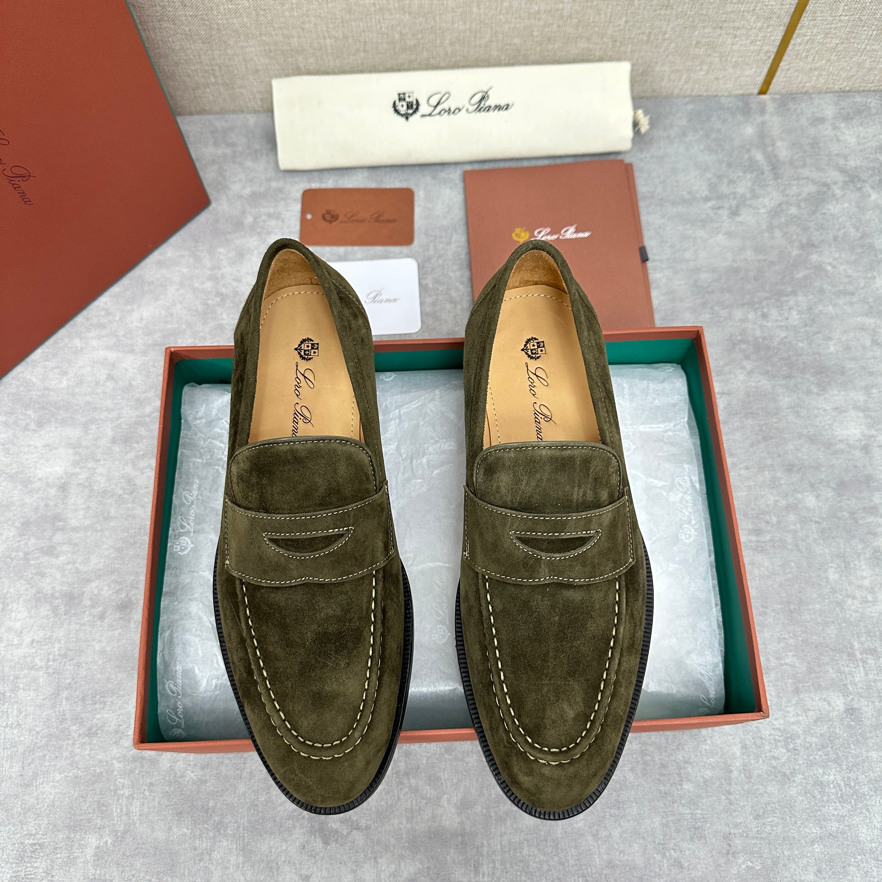 Dark green and Brown Shoes - FashionHype.xyz