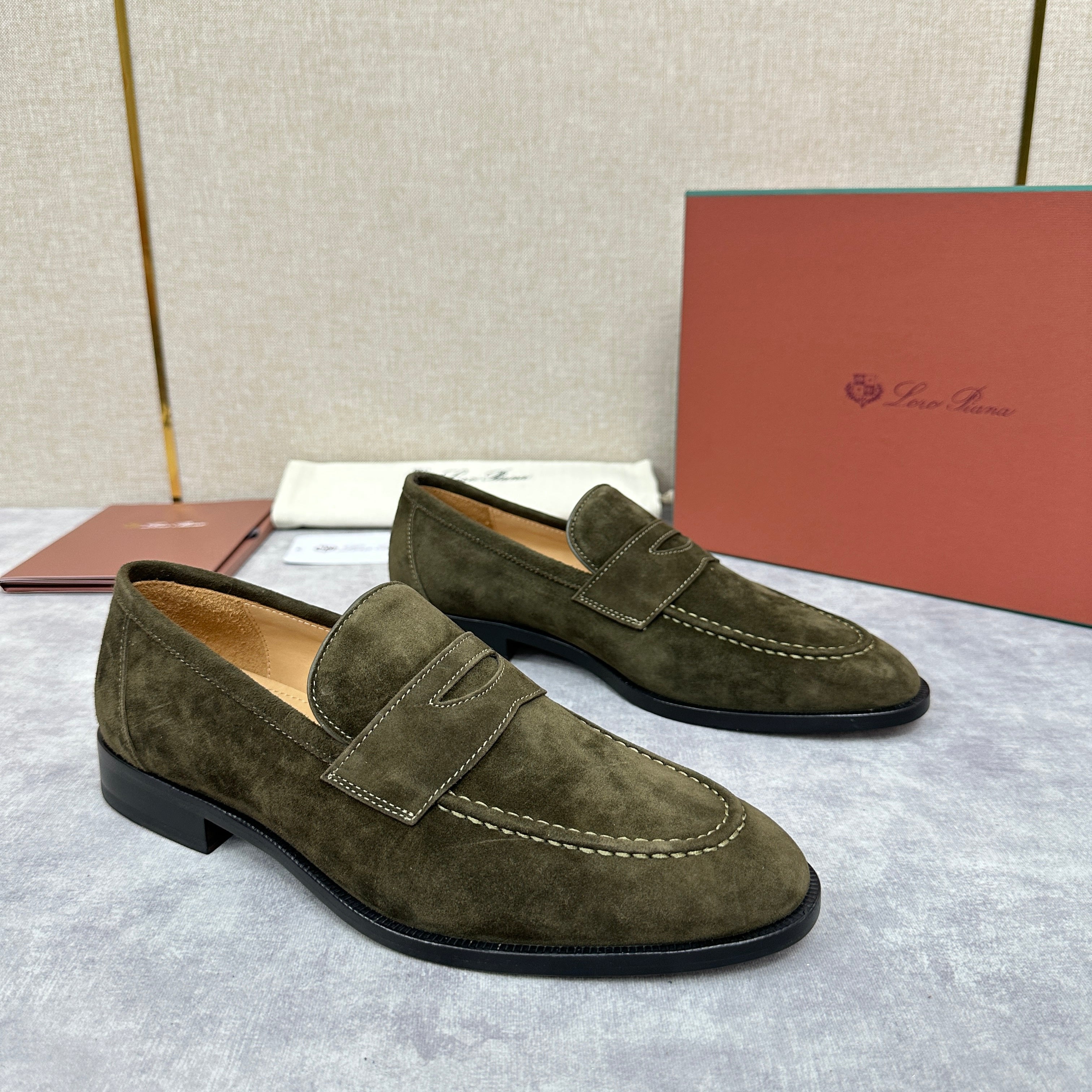 Dark green and Brown Shoes - FashionHype.xyz
