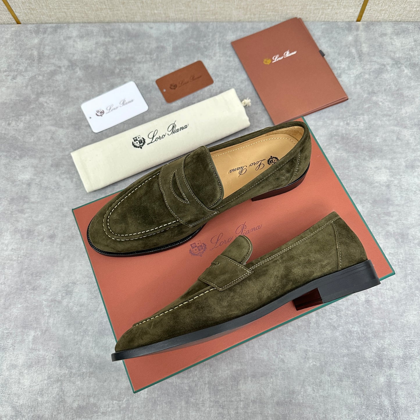 Dark green and Brown Shoes - FashionHype.xyz