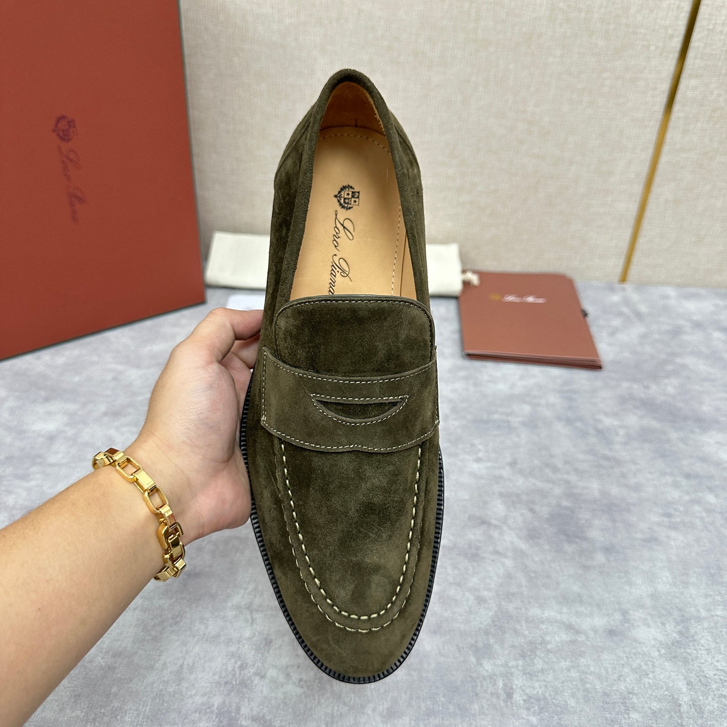 Dark green and Brown Shoes - FashionHype.xyz