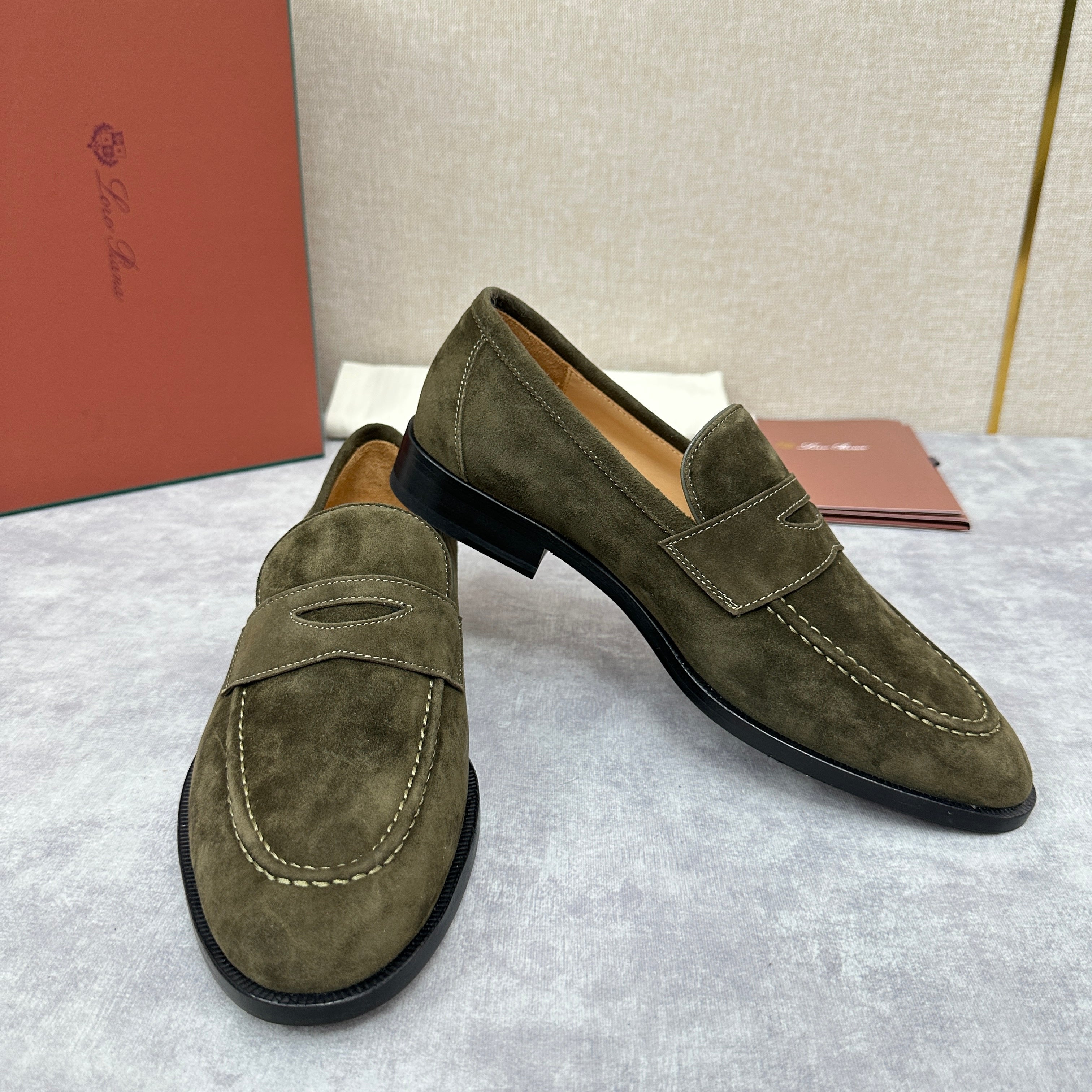 Dark green and Brown Shoes - FashionHype.xyz