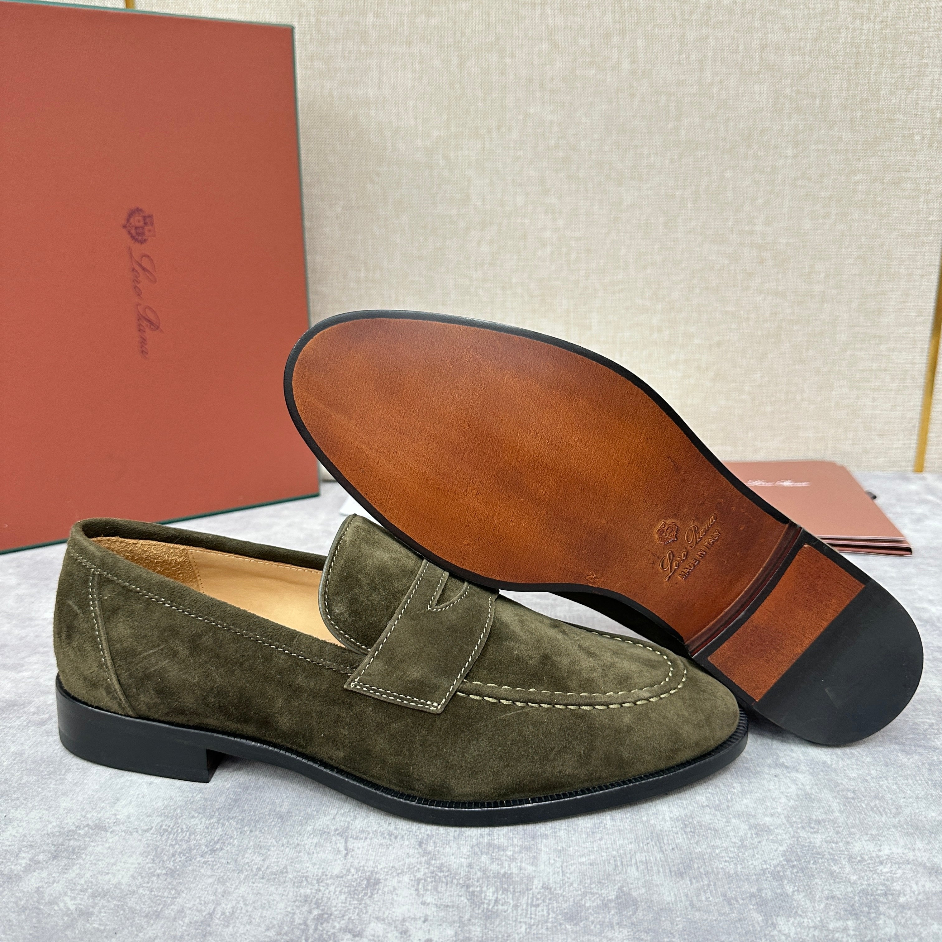 Dark green and Brown Shoes - FashionHype.xyz