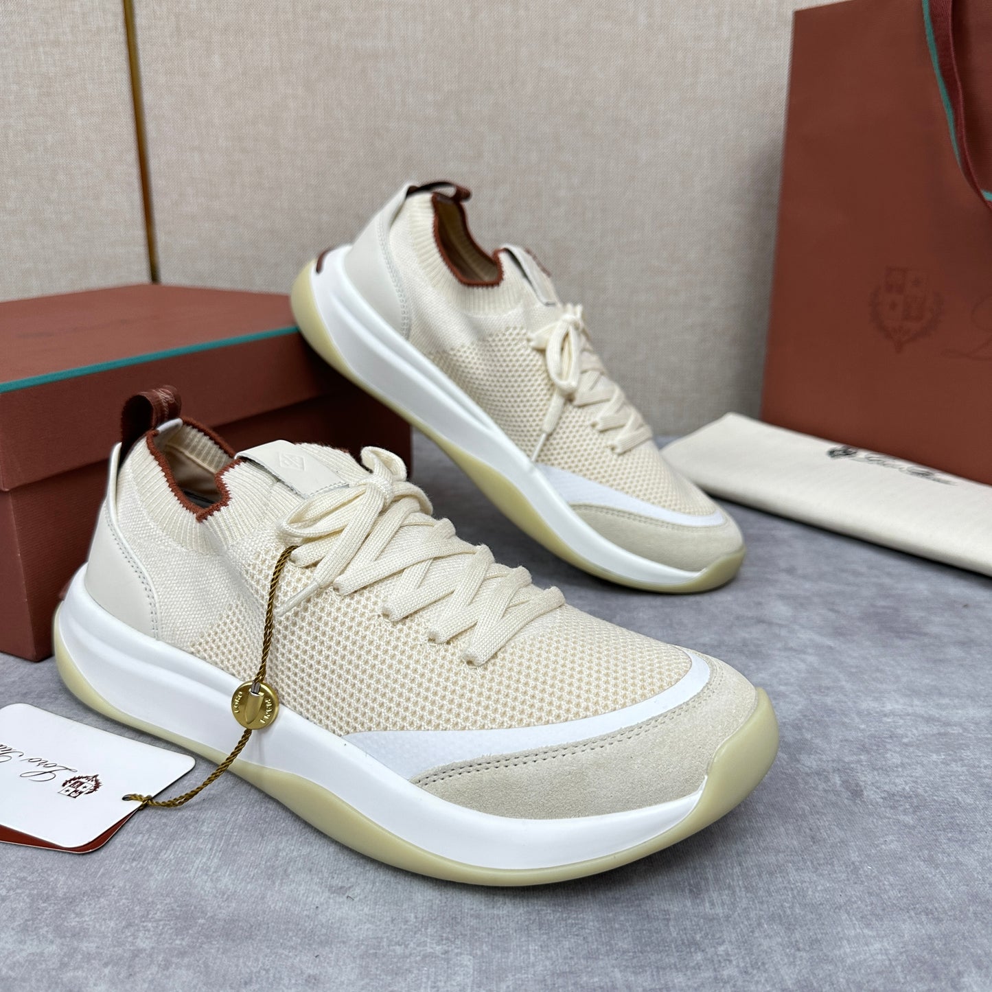 White, Black and Blue Shoes