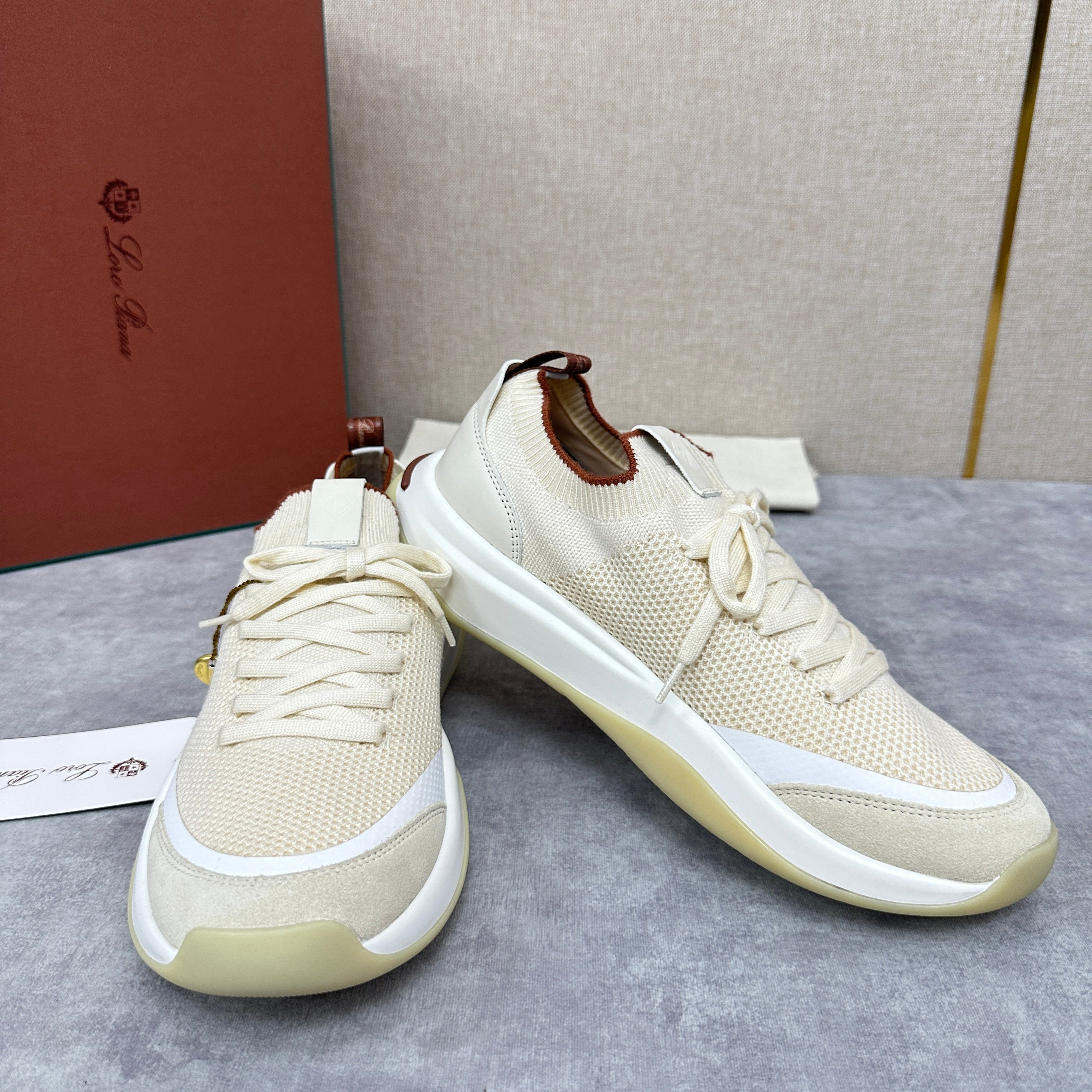 White, Black and Blue Shoes