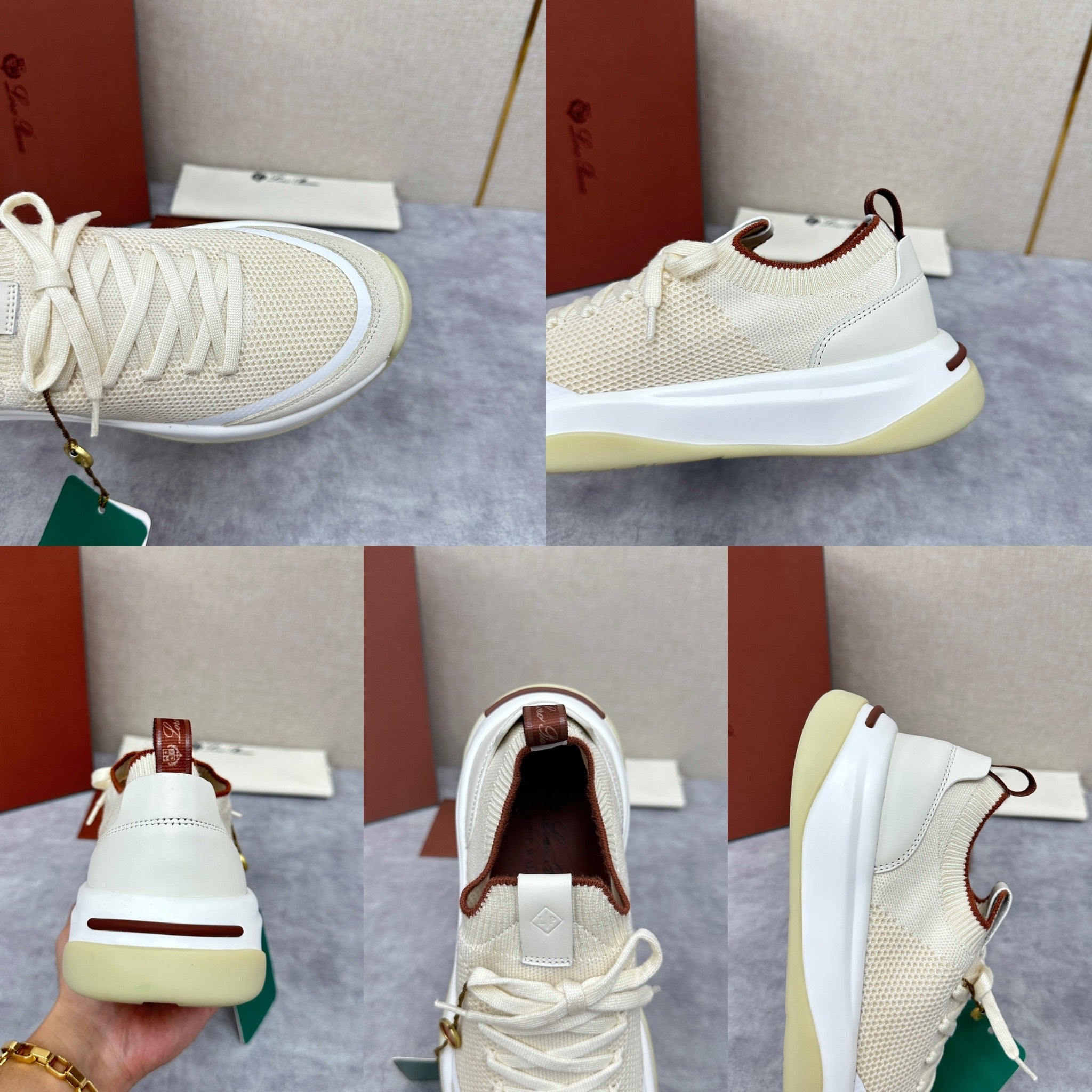 White, Black and Blue Shoes