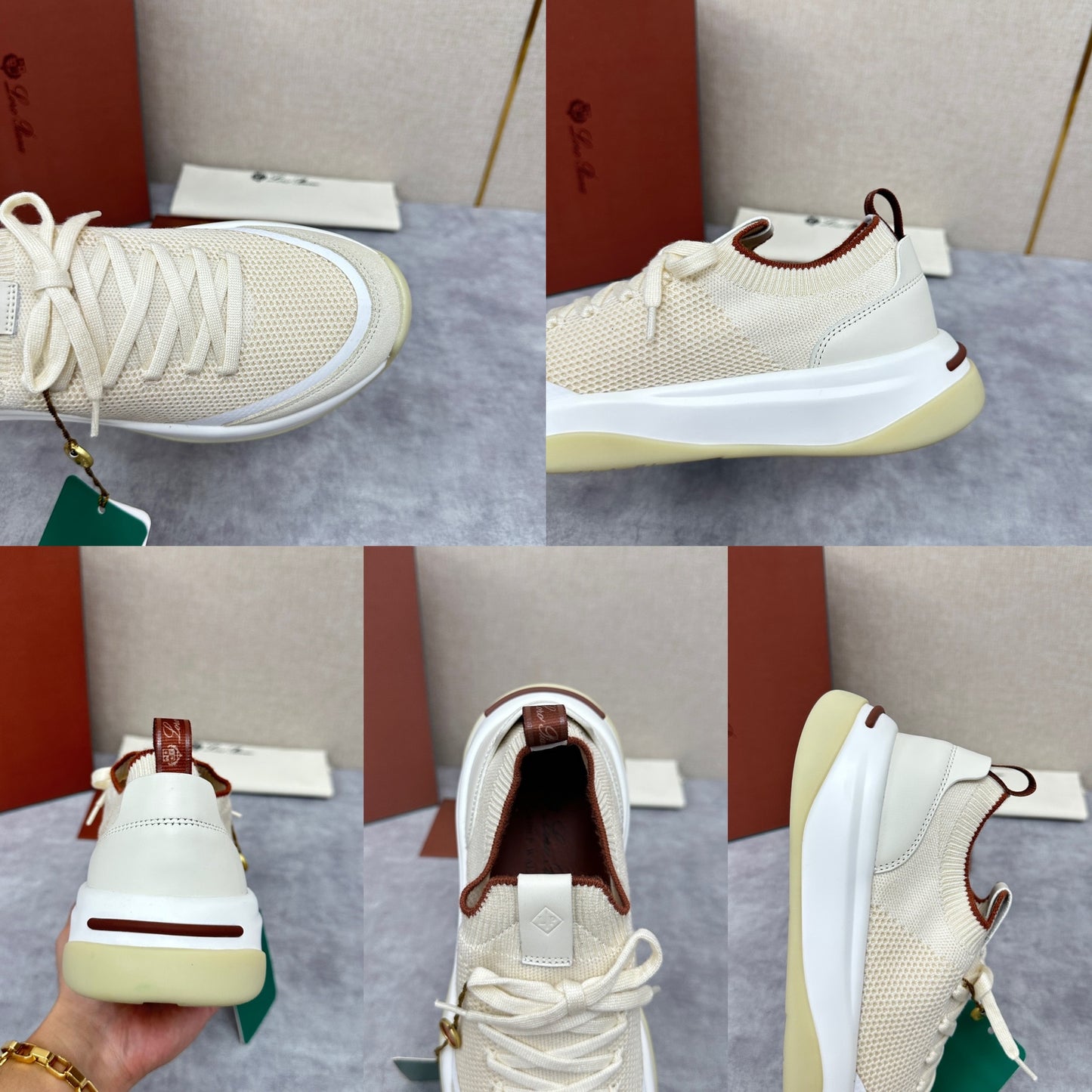 White, Black and Blue Shoes