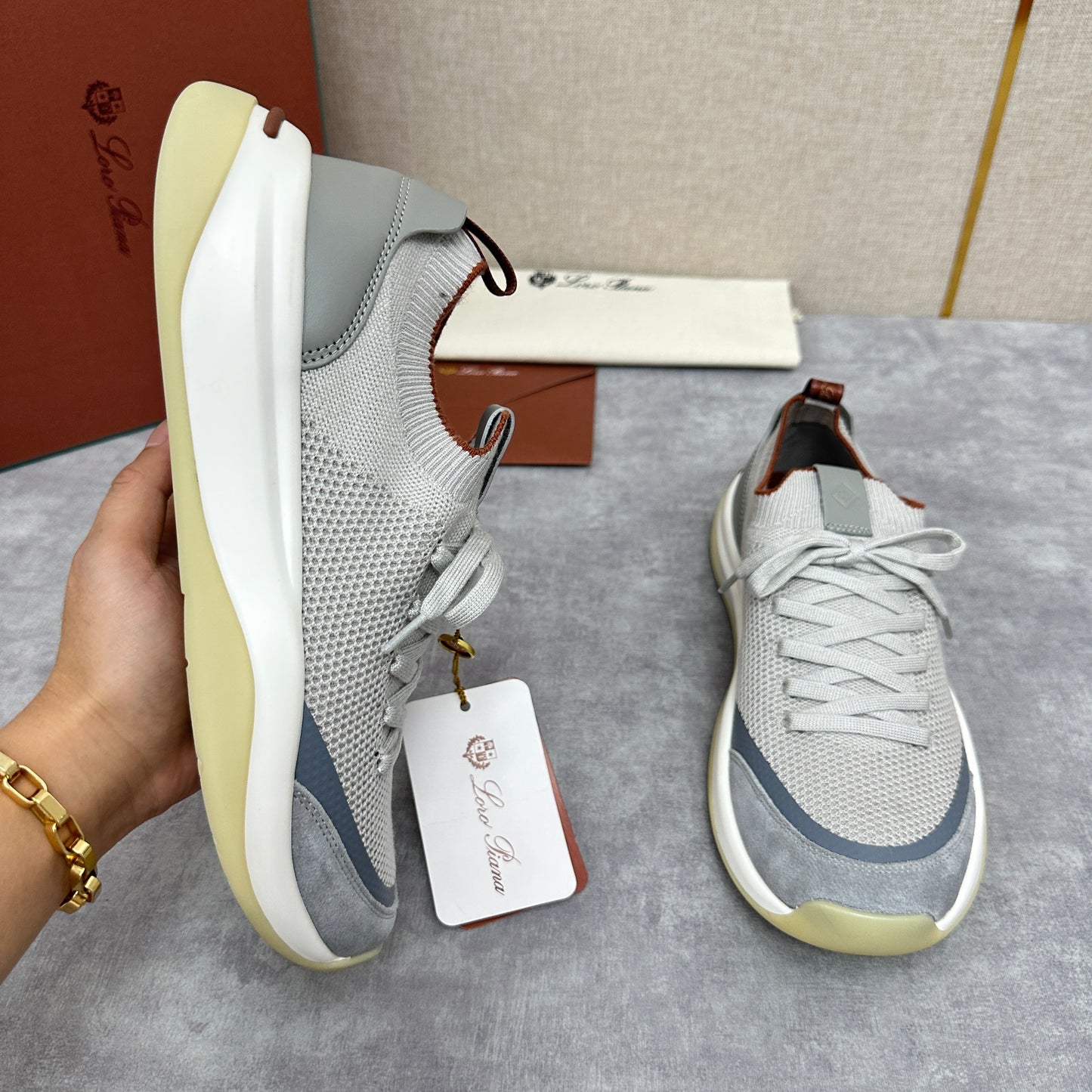 Light Grey, Beige, Black and Charcoal Grey Shoes