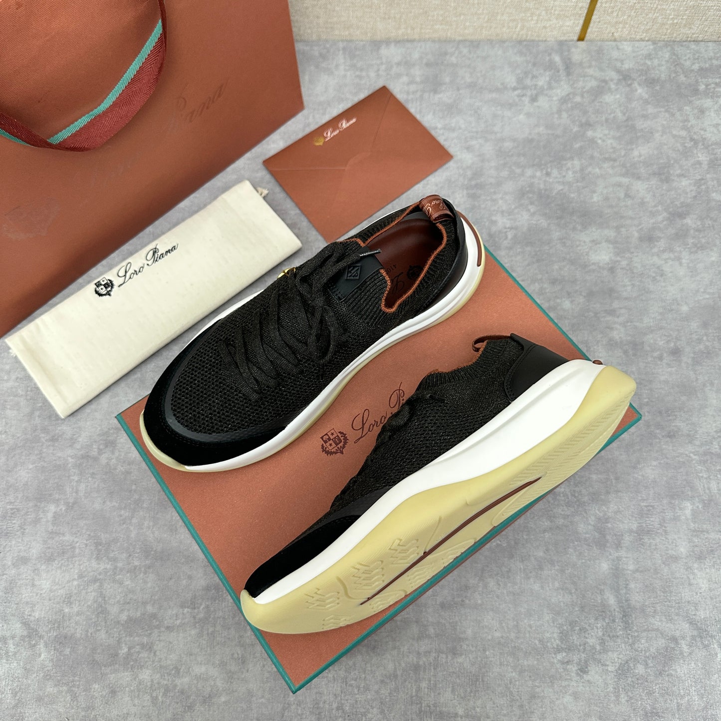 White, Black and Blue Shoes