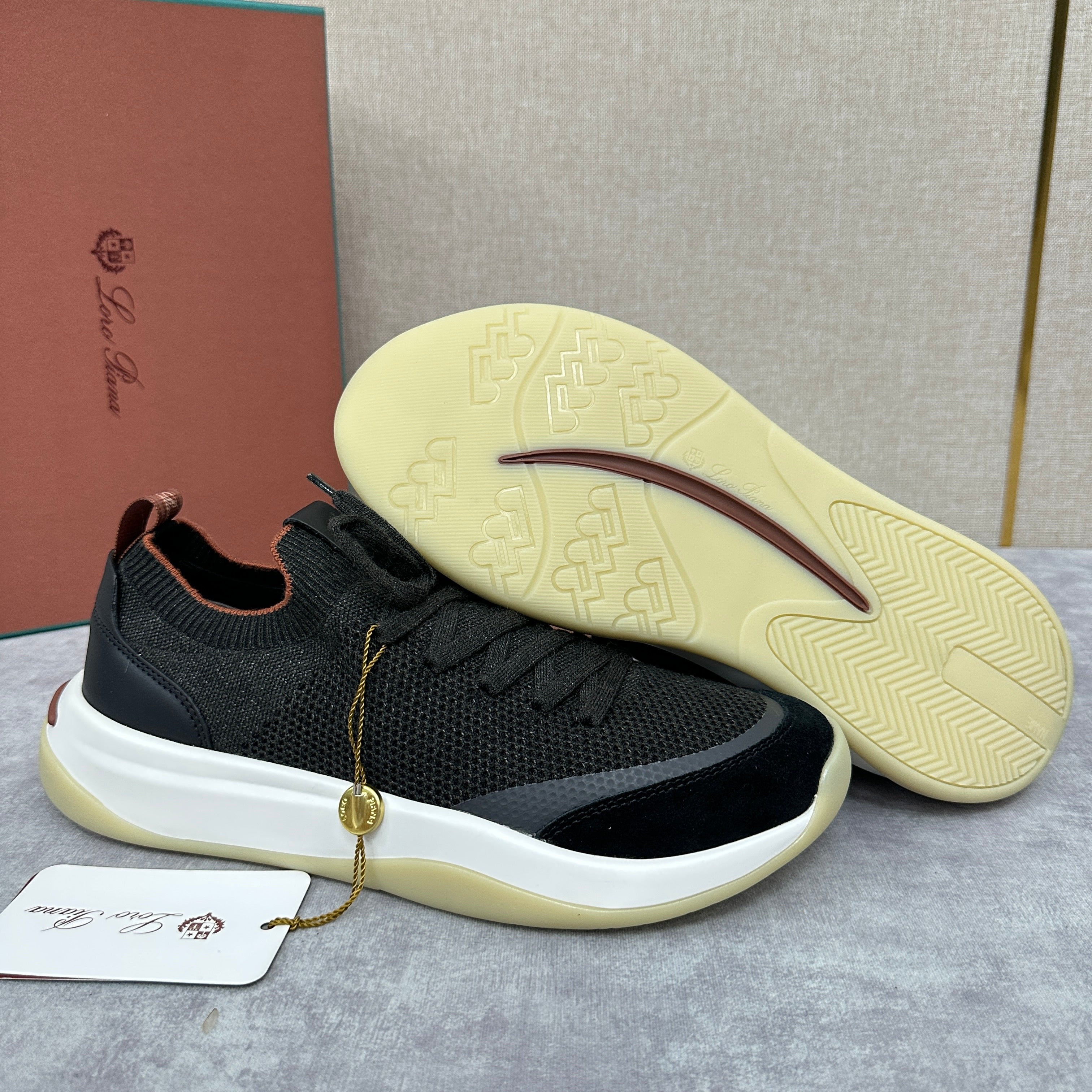 White, Black and Blue Shoes