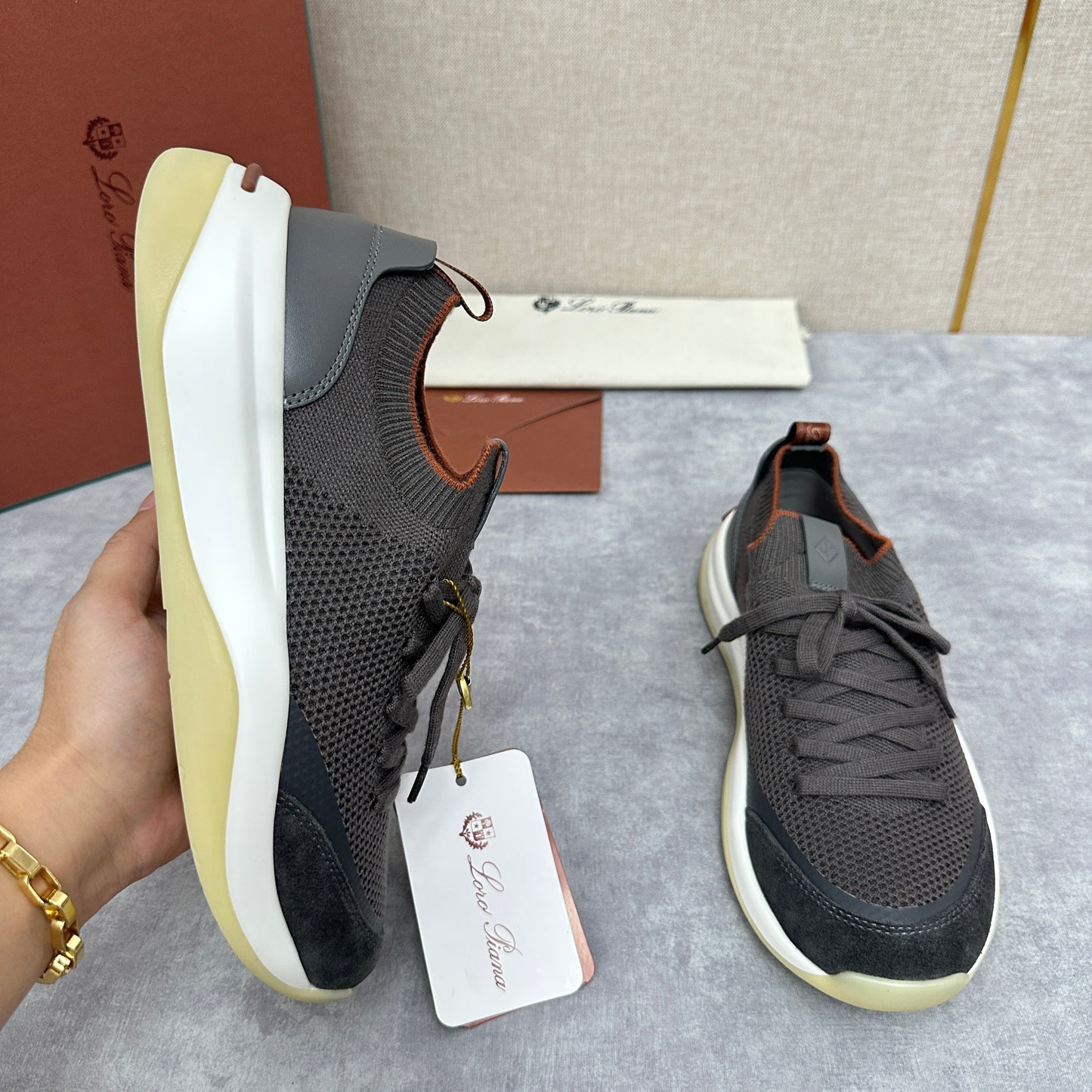 Light Grey, Beige, Black and Charcoal Grey Shoes