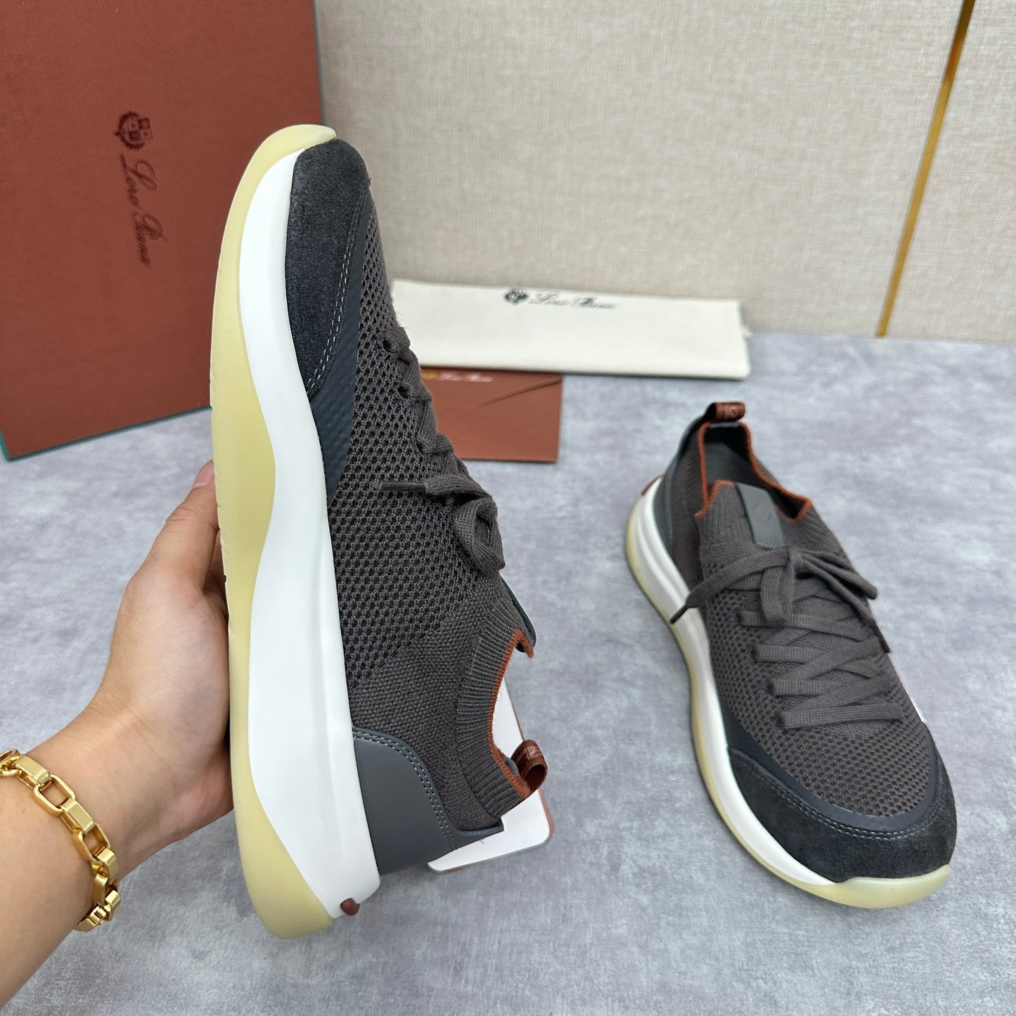 Light Grey, Beige, Black and Charcoal Grey Shoes