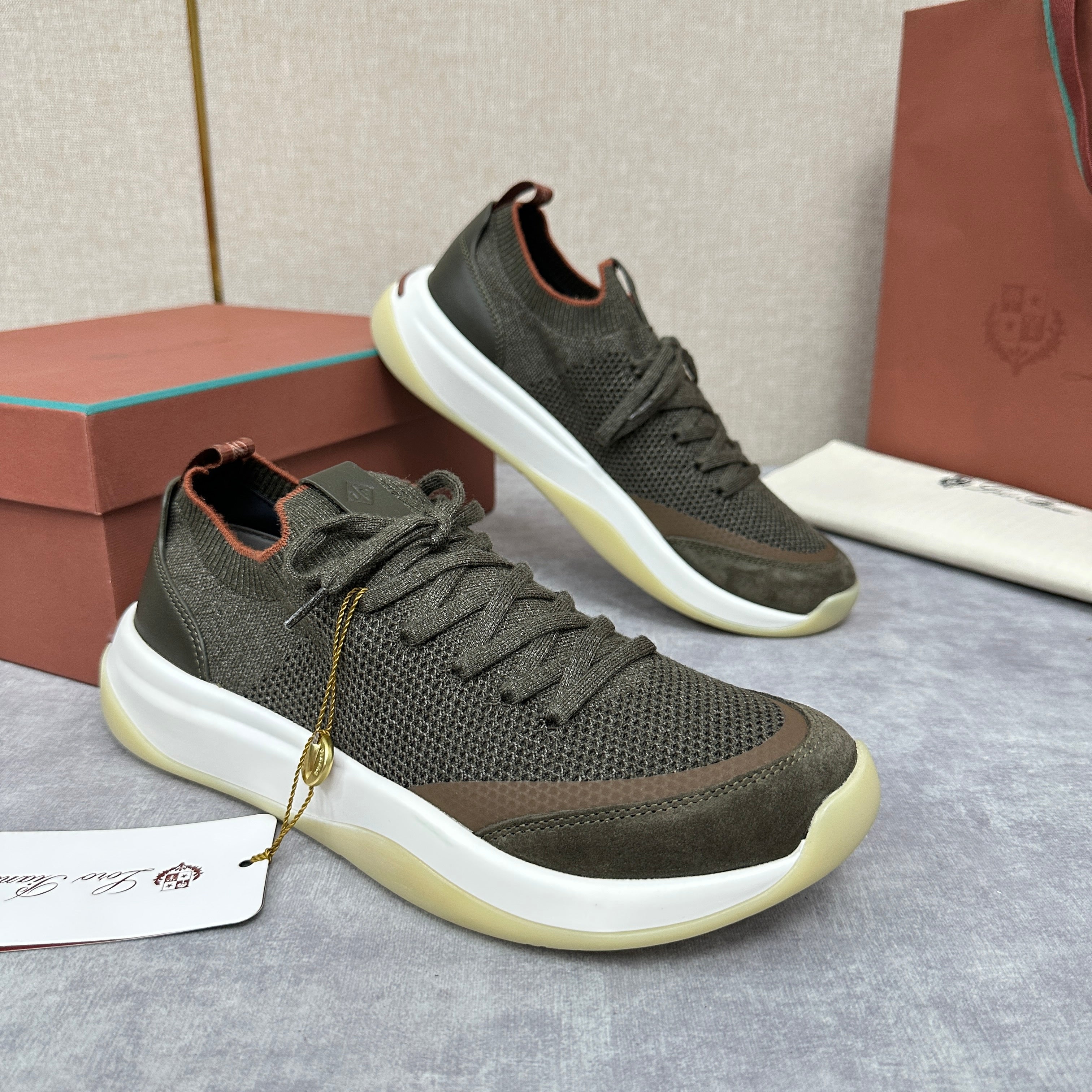 Olive Green, Black and Olive Brown Shoes