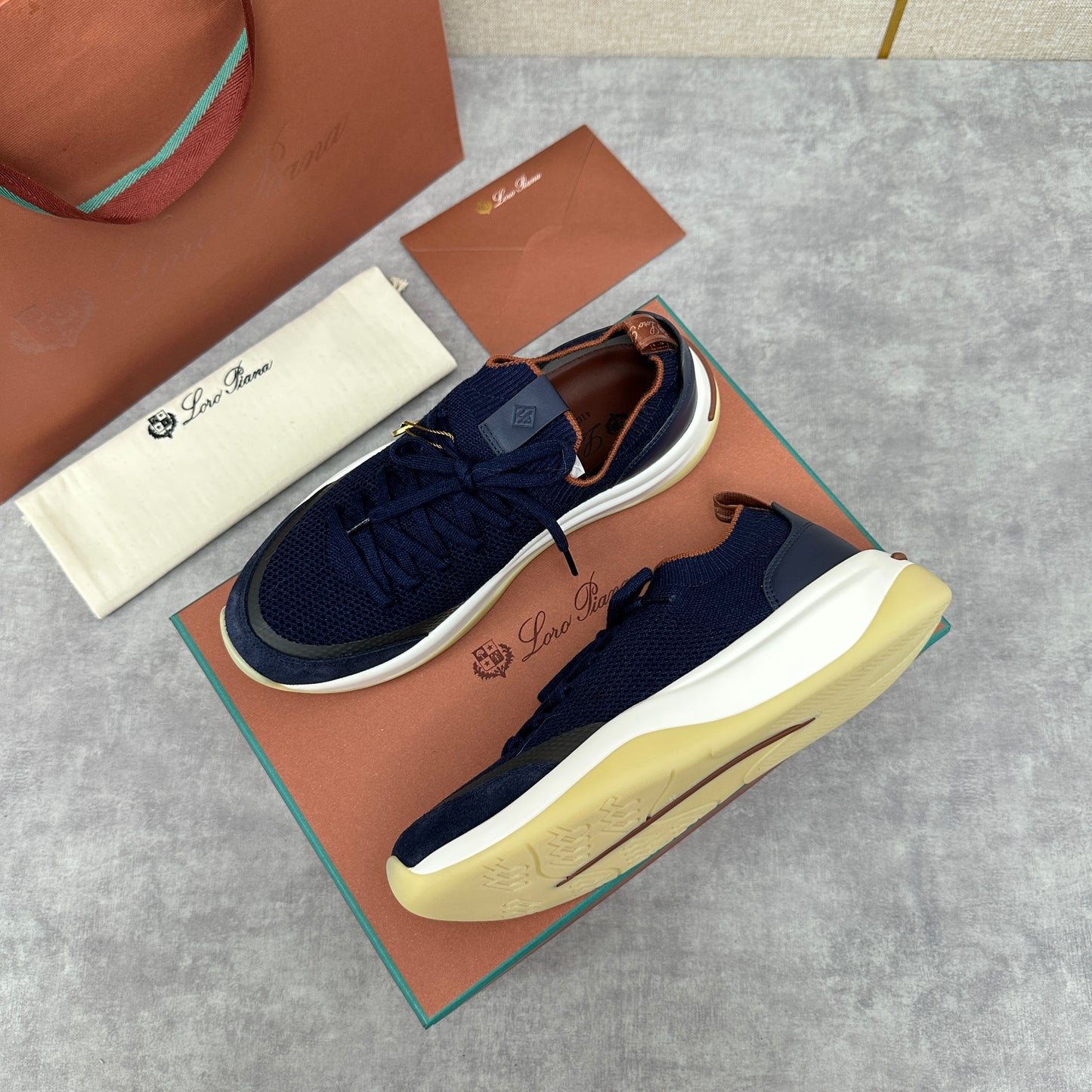 White, Black and Blue Shoes