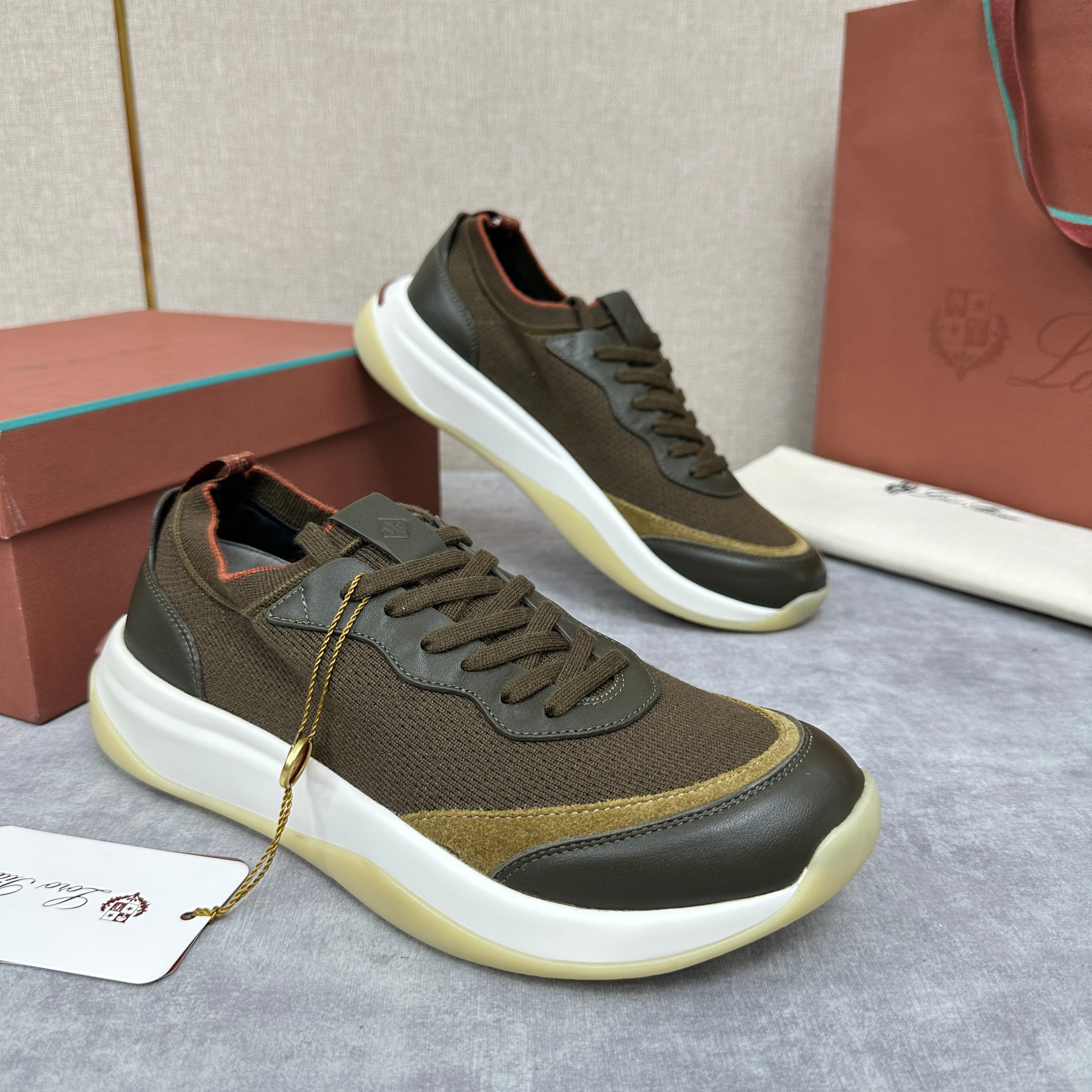 Olive Green, Black and Olive Brown Shoes