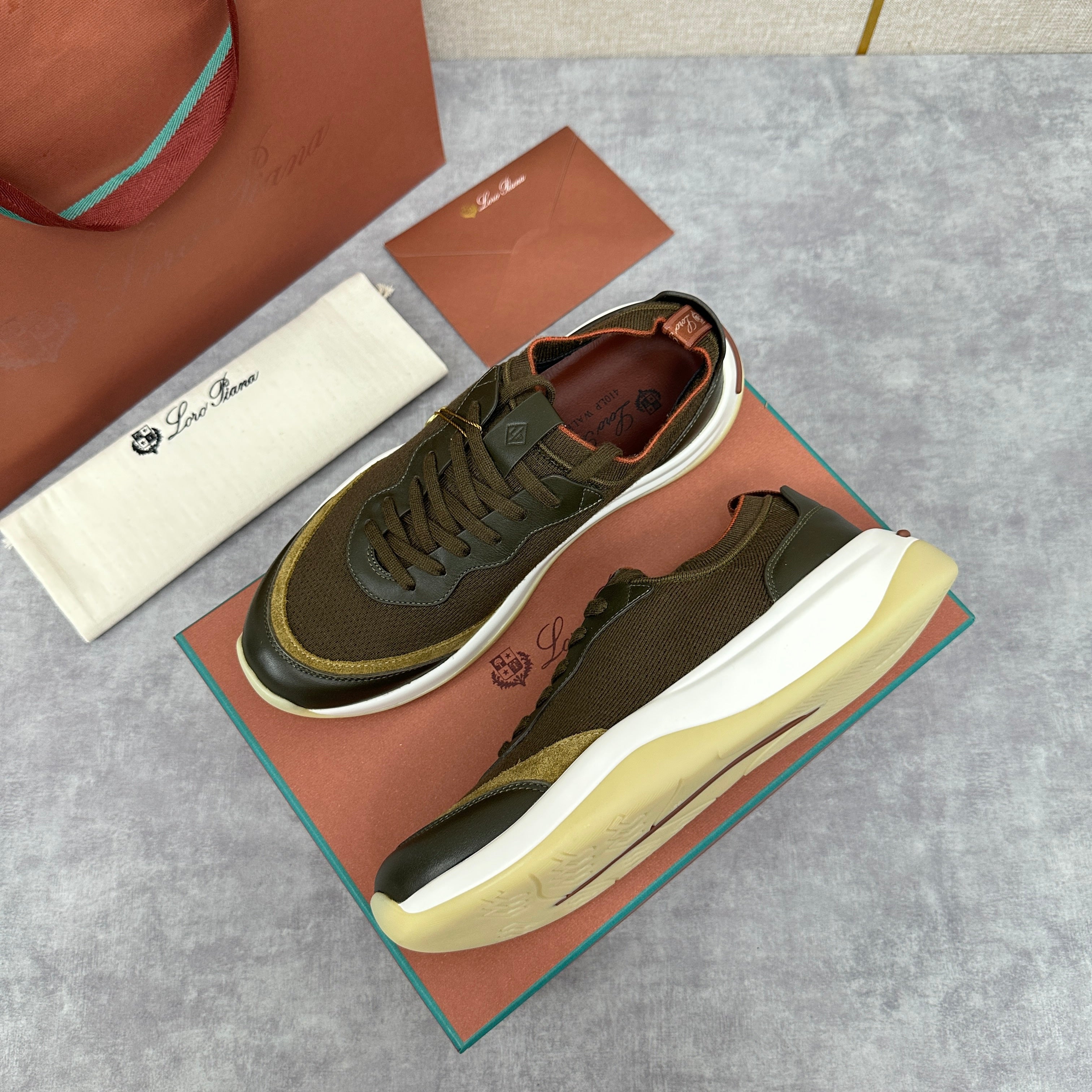 Olive Green, Black and Olive Brown Shoes