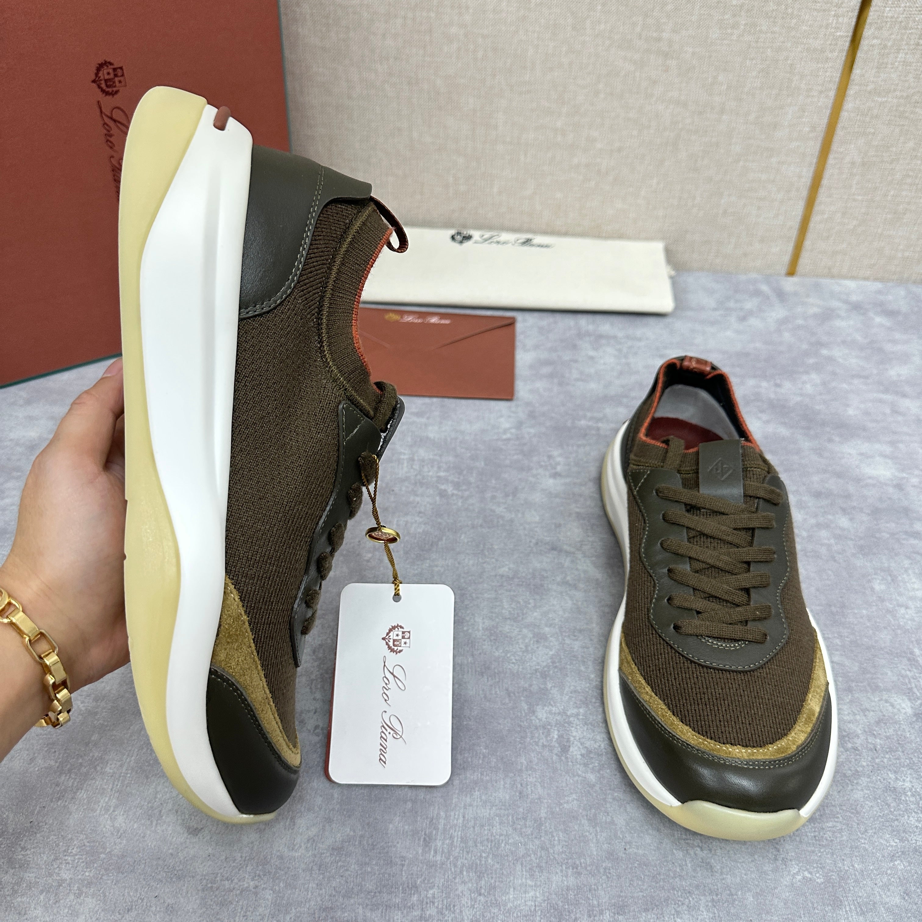 Olive Green, Black and Olive Brown Shoes