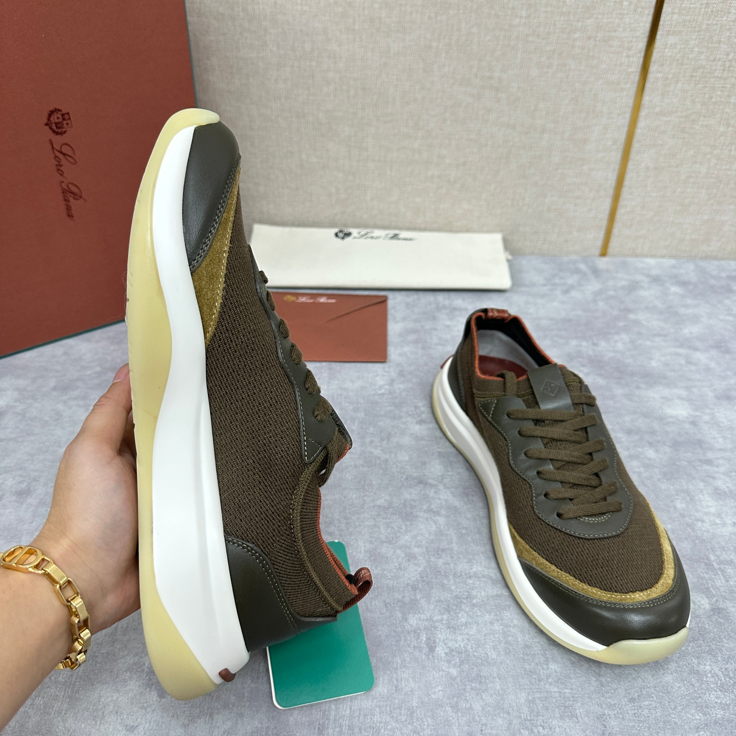 Olive Green, Black and Olive Brown Shoes