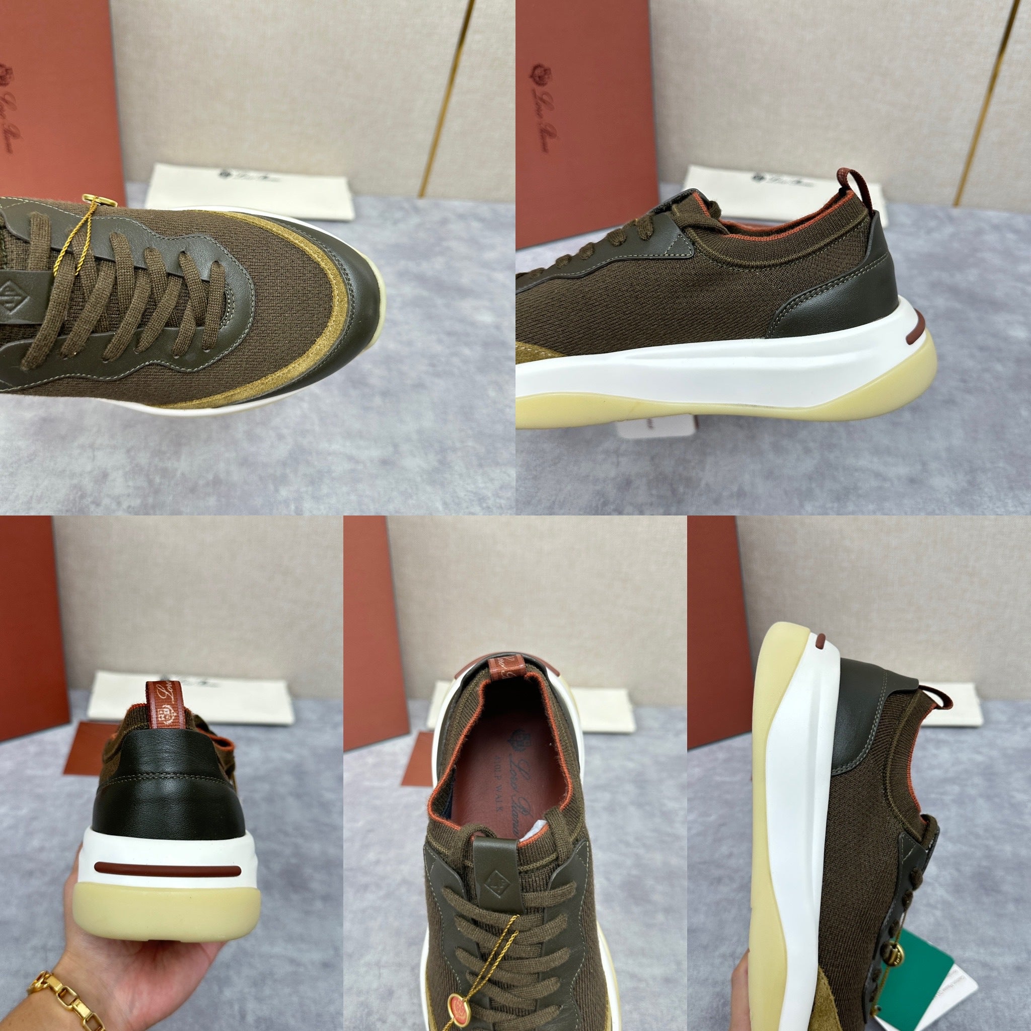 Olive Green, Black and Olive Brown Shoes