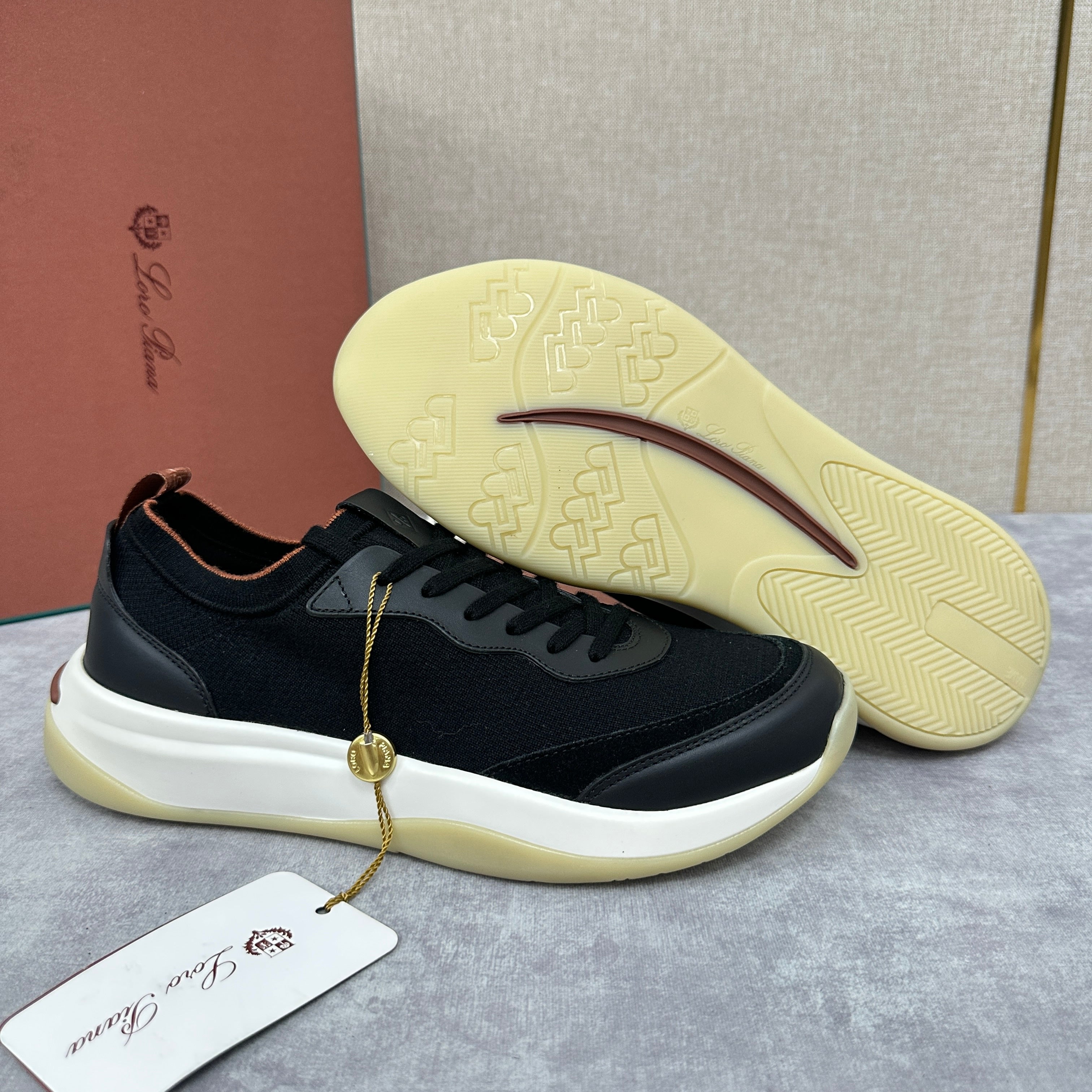 White, Black and Blue Shoes