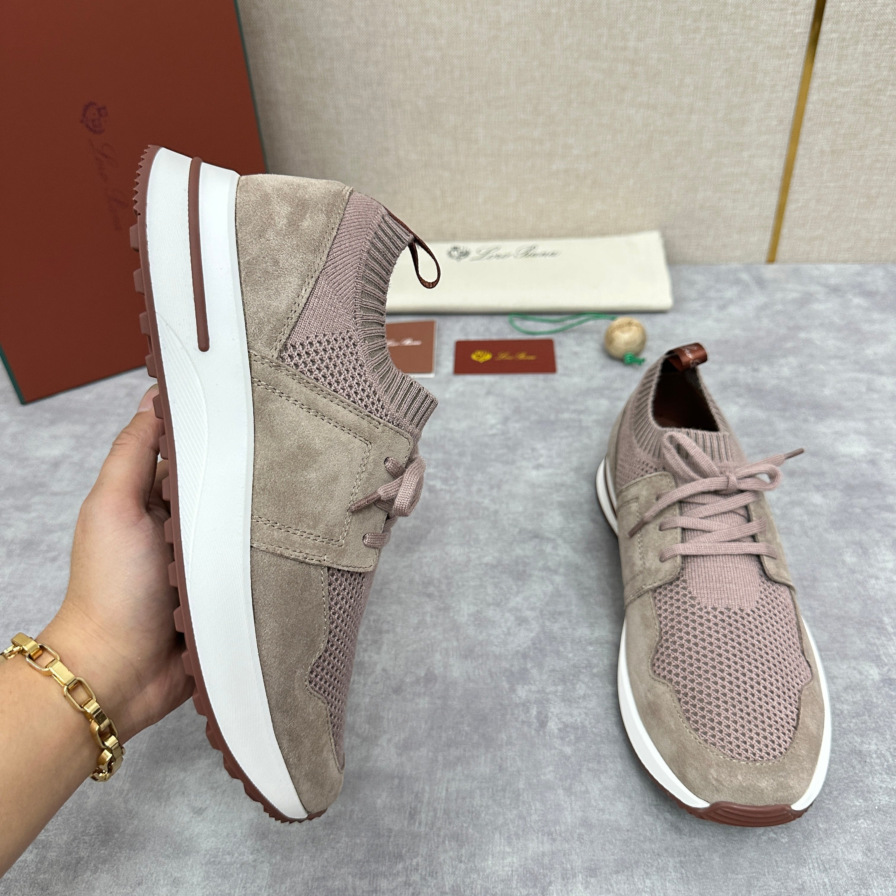 Grey, Blue, Pink and Black Shoes - FashionHype.xyz
