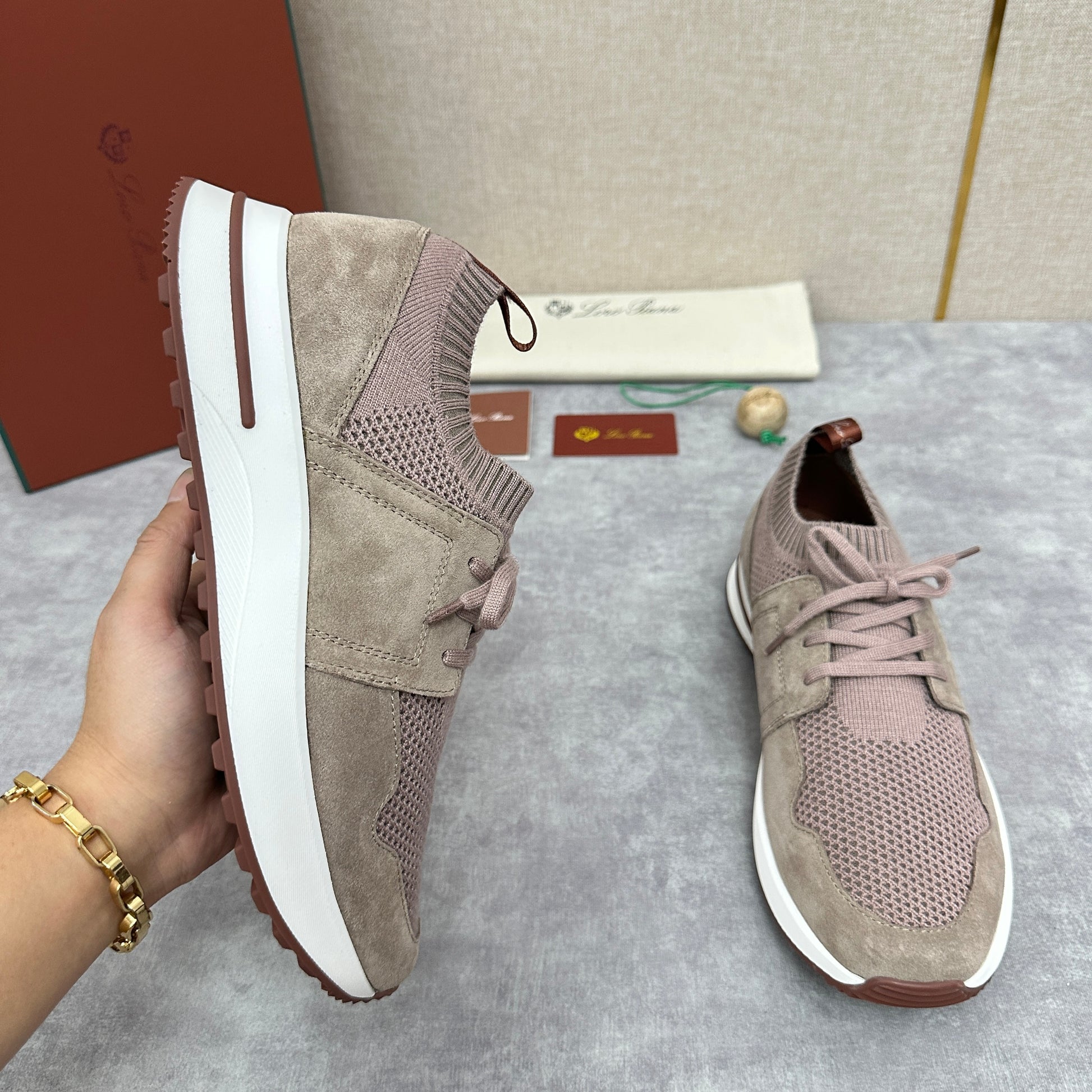 Grey, Blue, Pink and Black Shoes - FashionHype.xyz