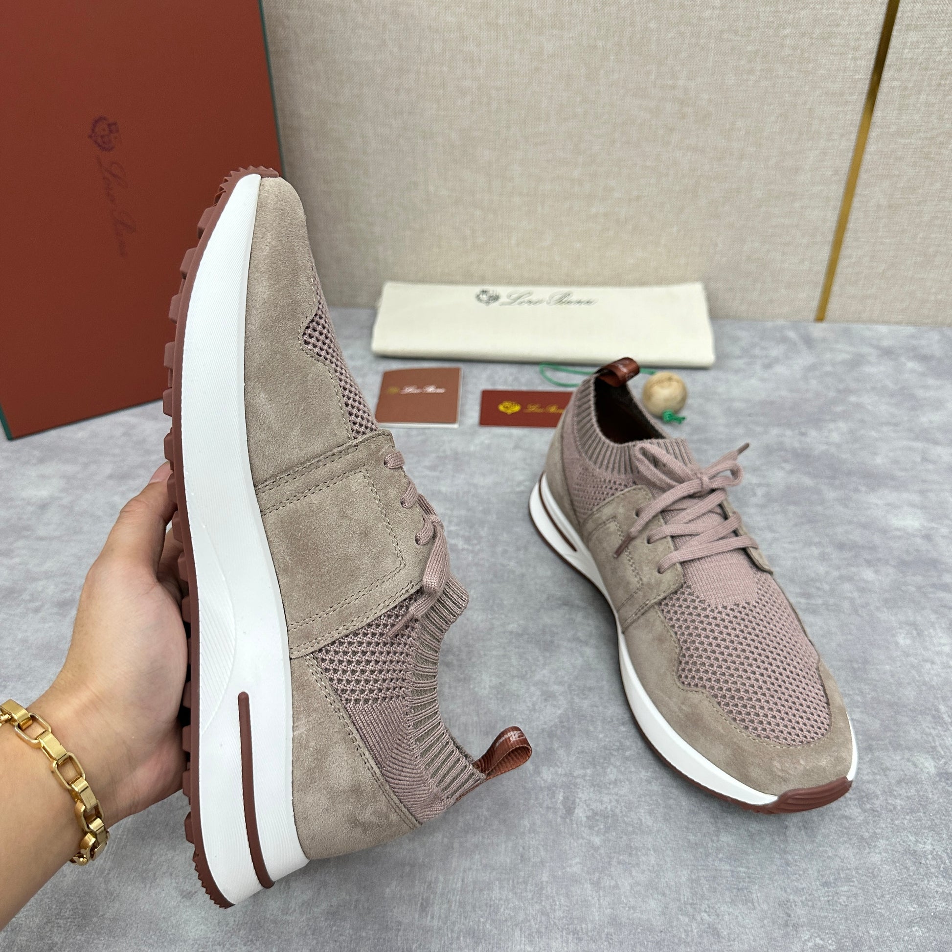 Grey, Blue, Pink and Black Shoes - FashionHype.xyz