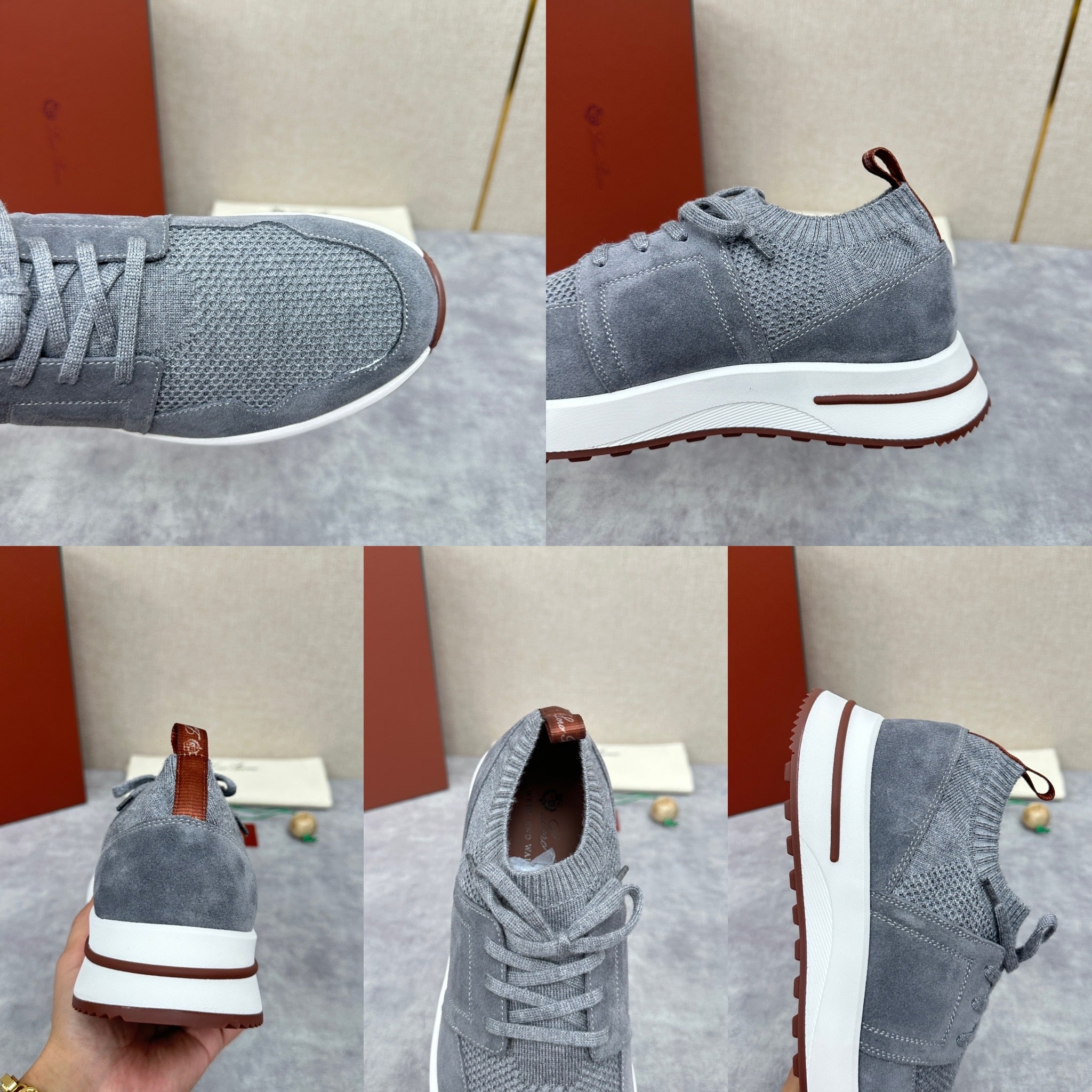 Grey, Blue, Pink and Black Shoes - FashionHype.xyz