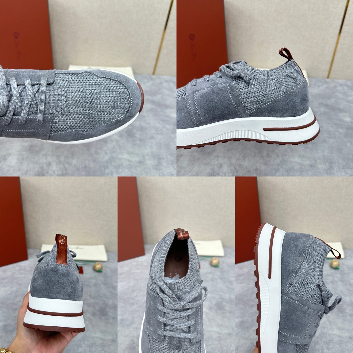 Grey, Blue, Pink and Black Shoes - FashionHype.xyz