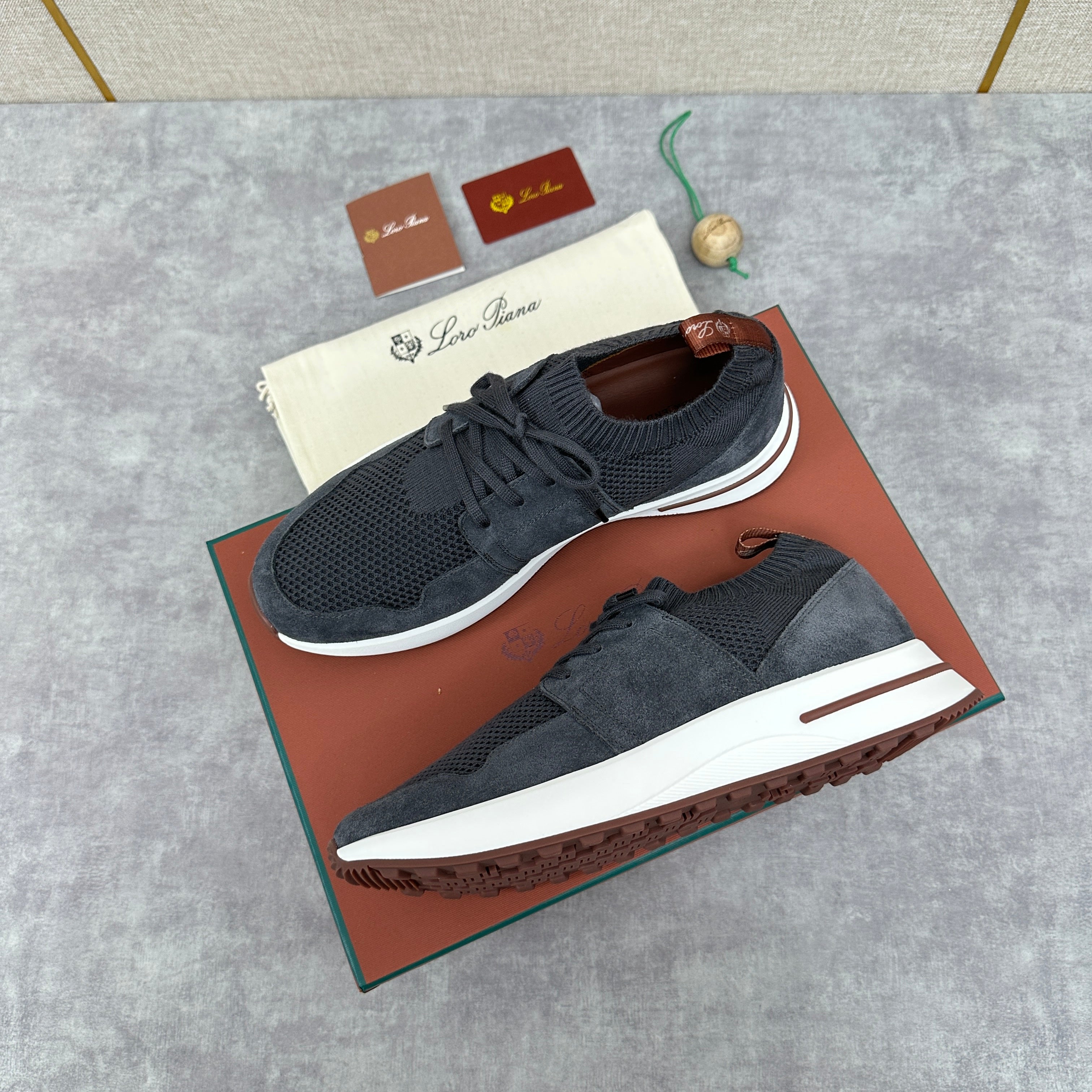 Grey, Blue and Black Shoes - FashionHype.xyz