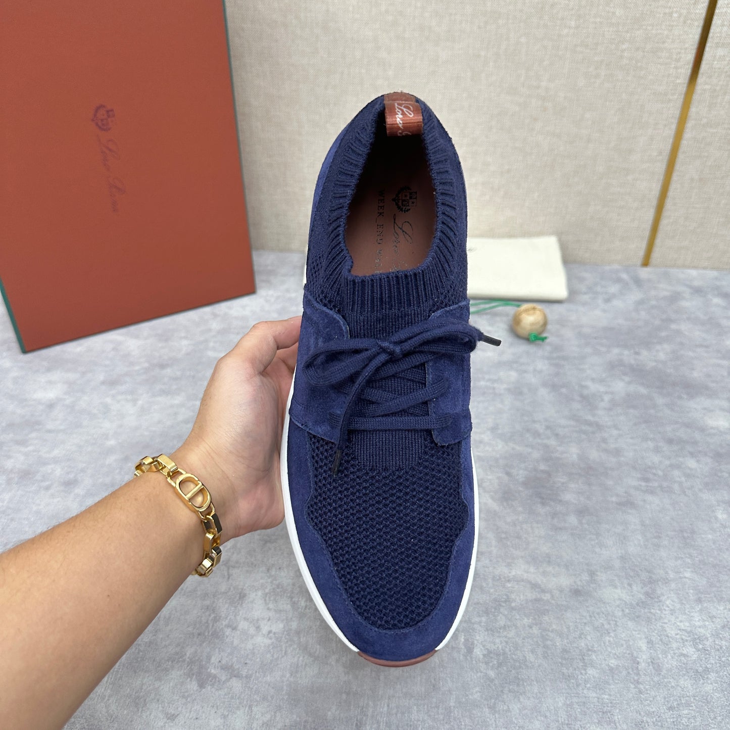 Grey, Blue and Black Shoes