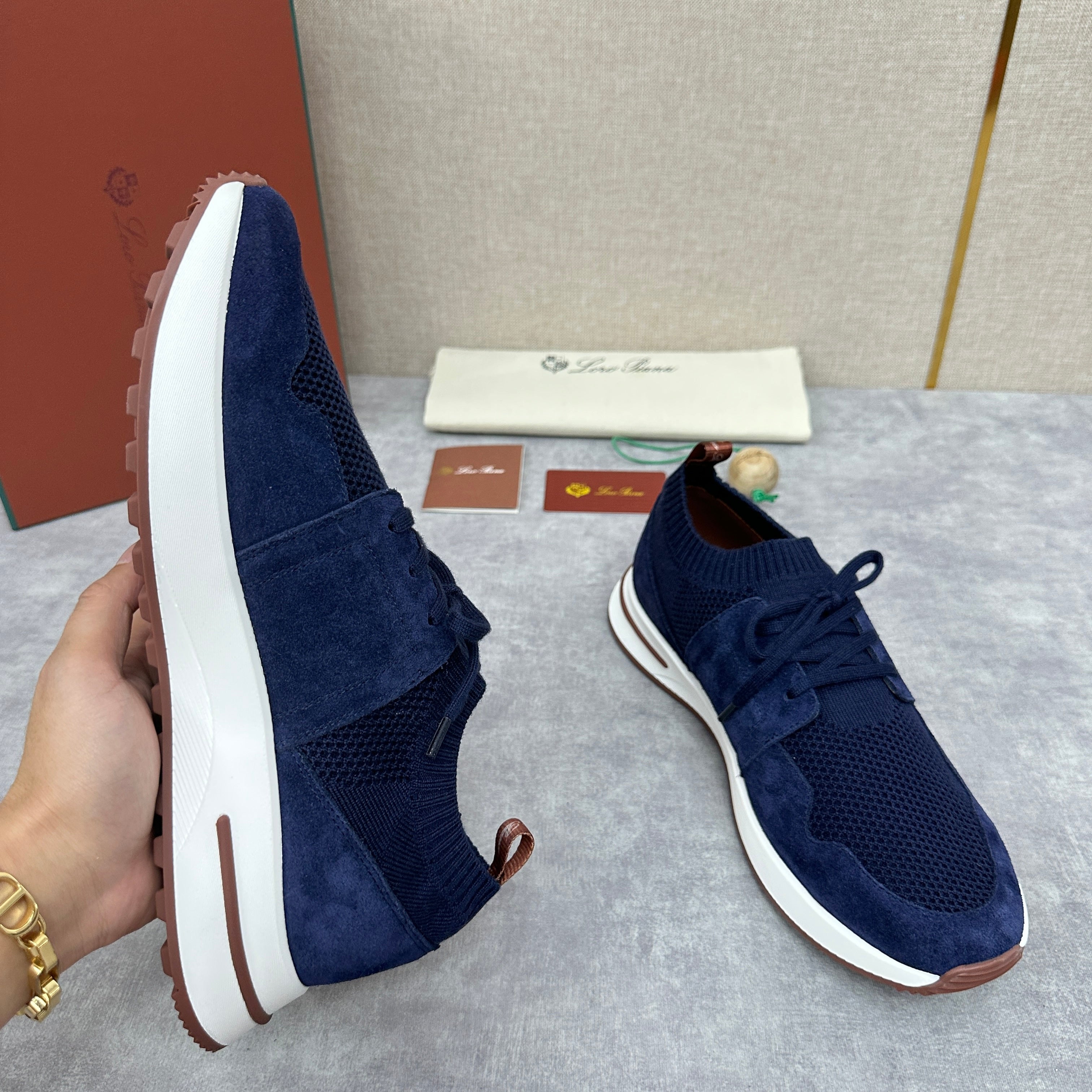 Grey, Blue and Black Shoes - FashionHype.xyz