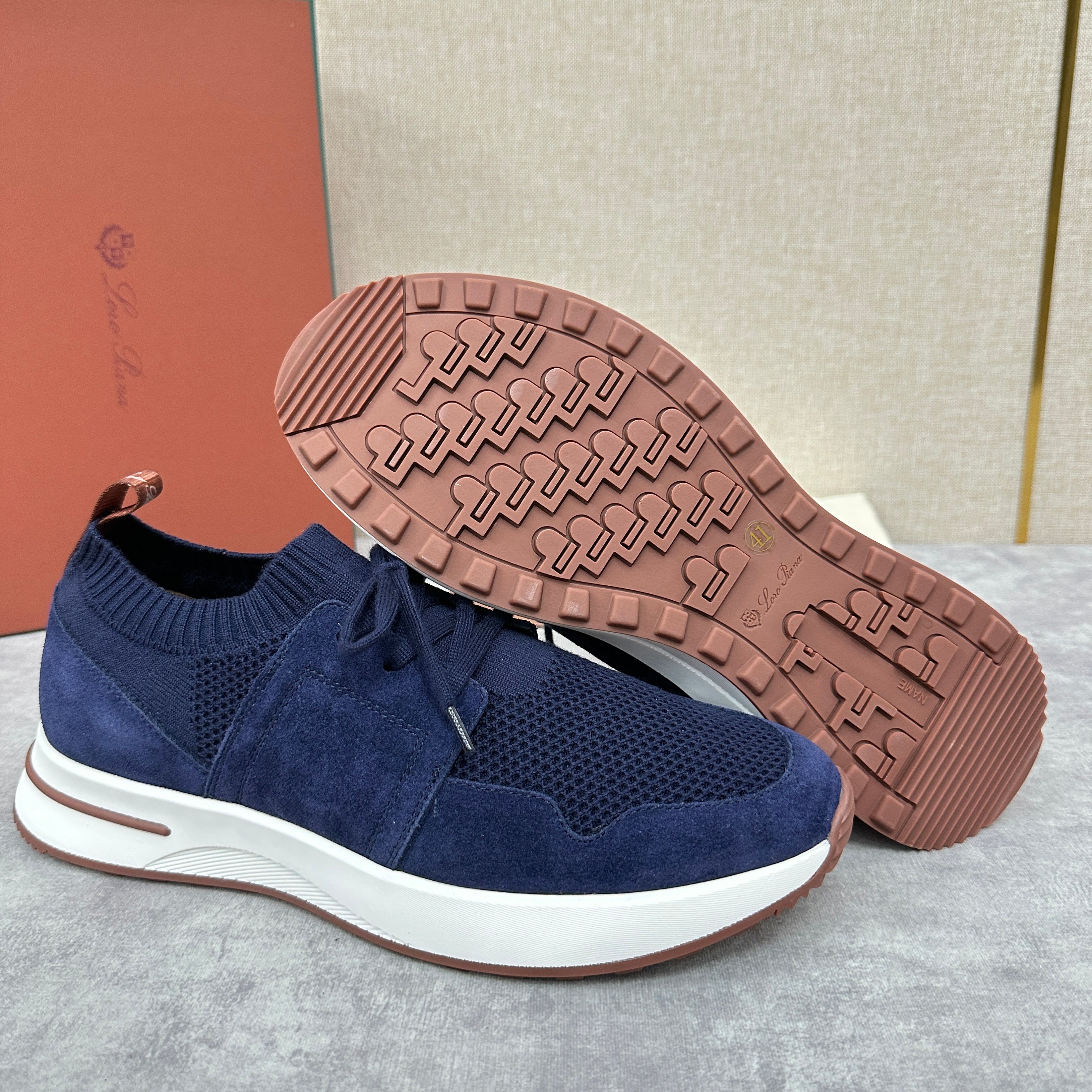 Grey, Blue and Black Shoes - FashionHype.xyz