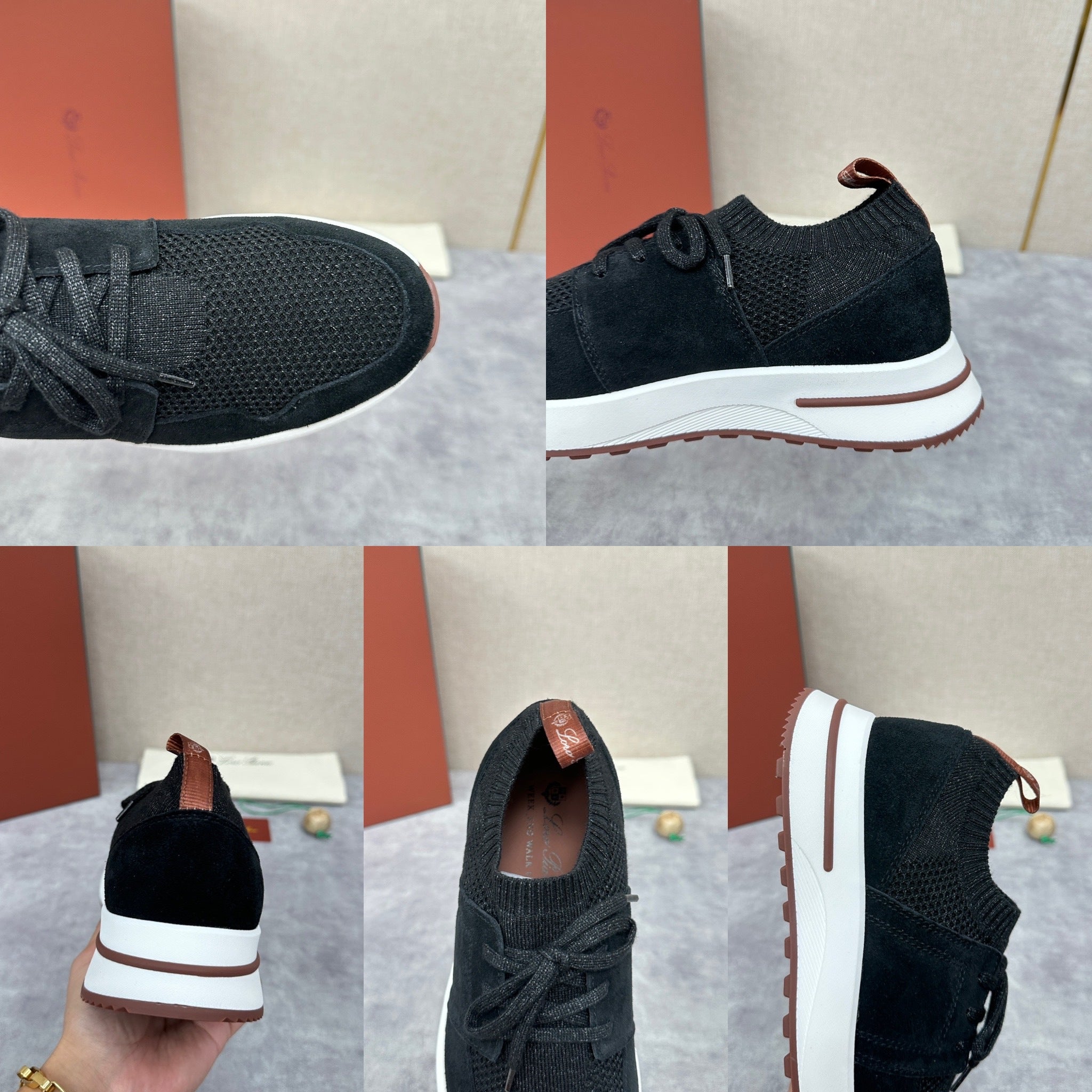 Grey, Blue, Pink and Black Shoes - FashionHype.xyz